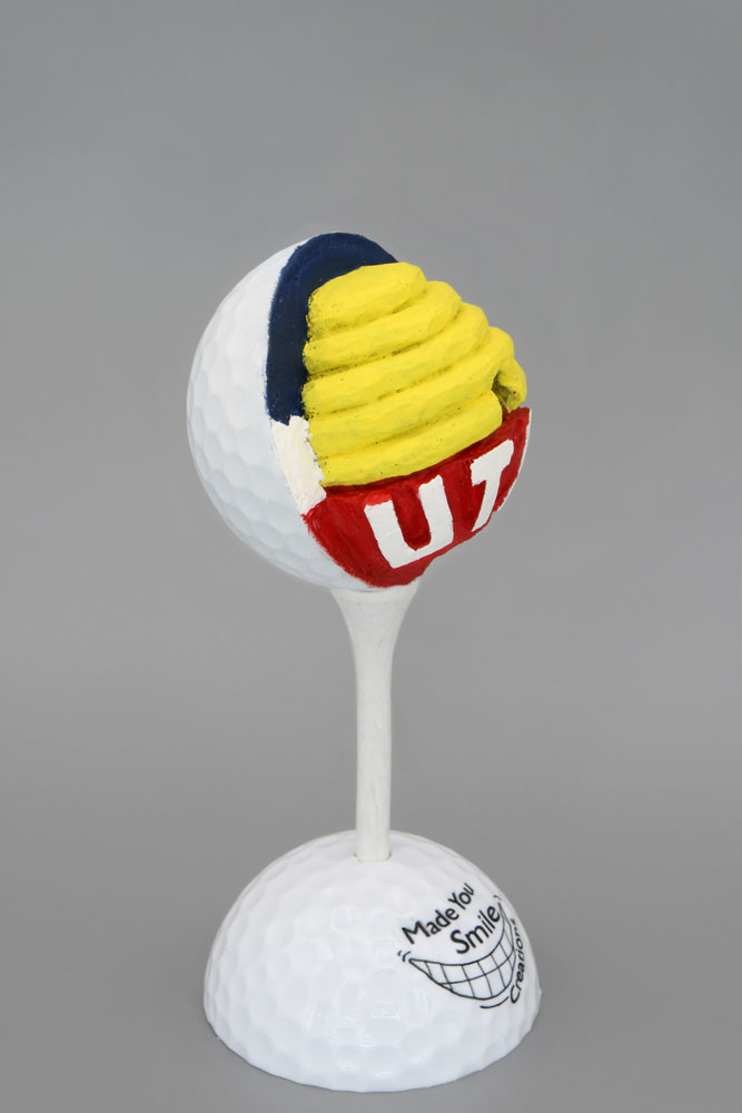 Utah Beehive Carved Golf Ball Art