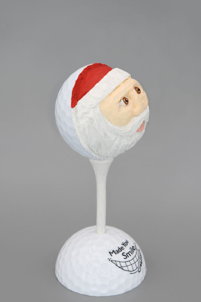 Santa Carved Golf Ball Art