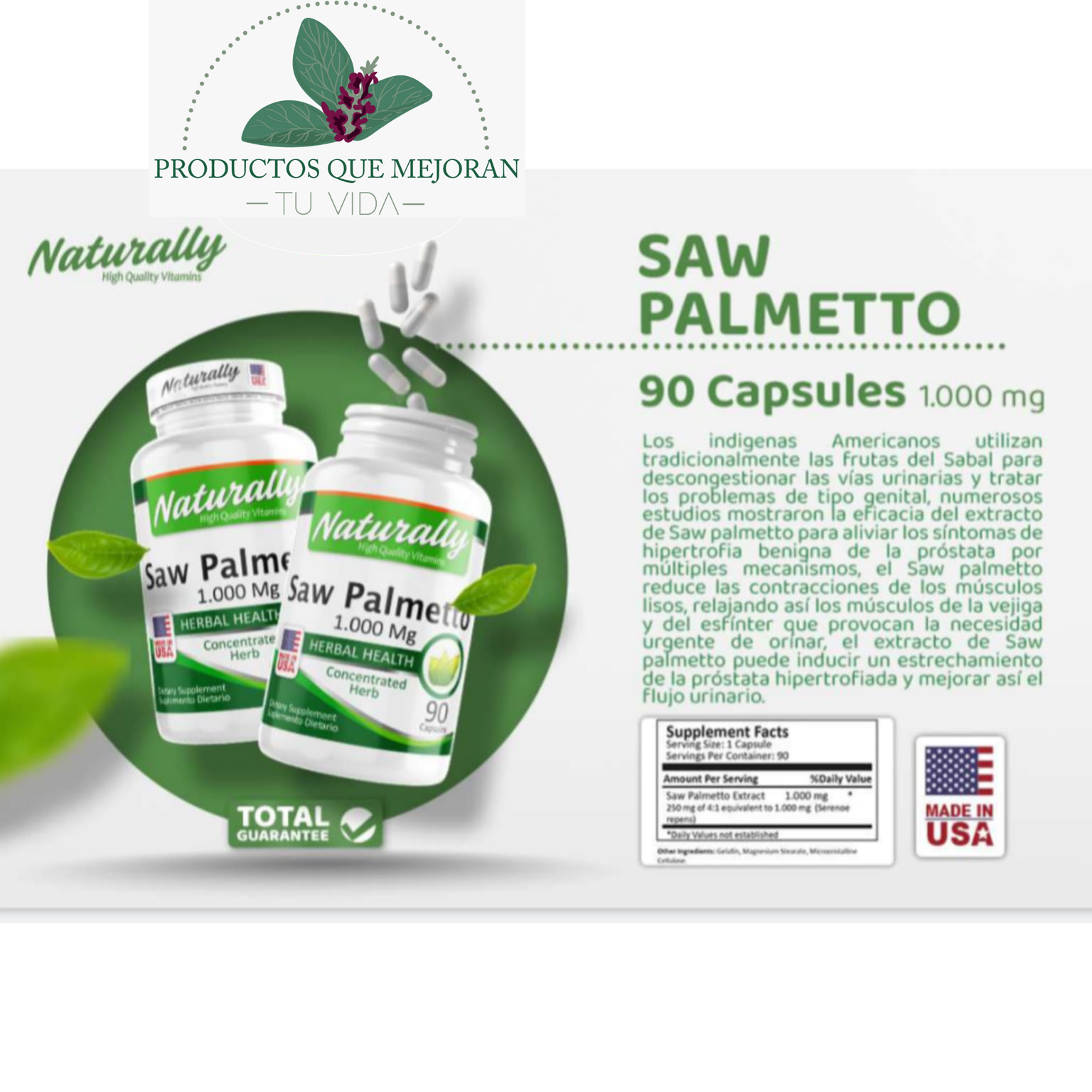 Saw Palmetto 1000 mg
