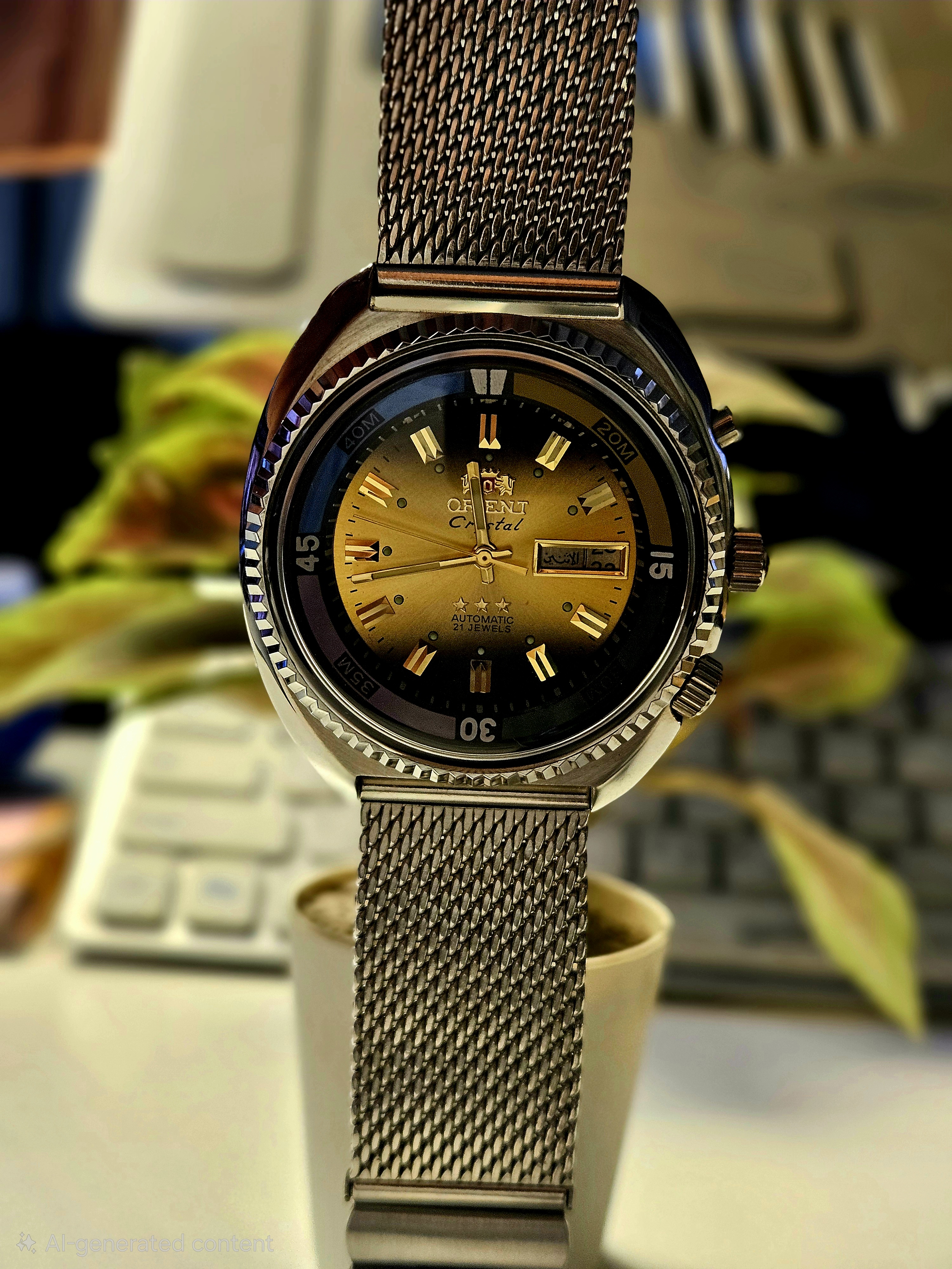 Orient King Diver KD Automatic Yellow Dial