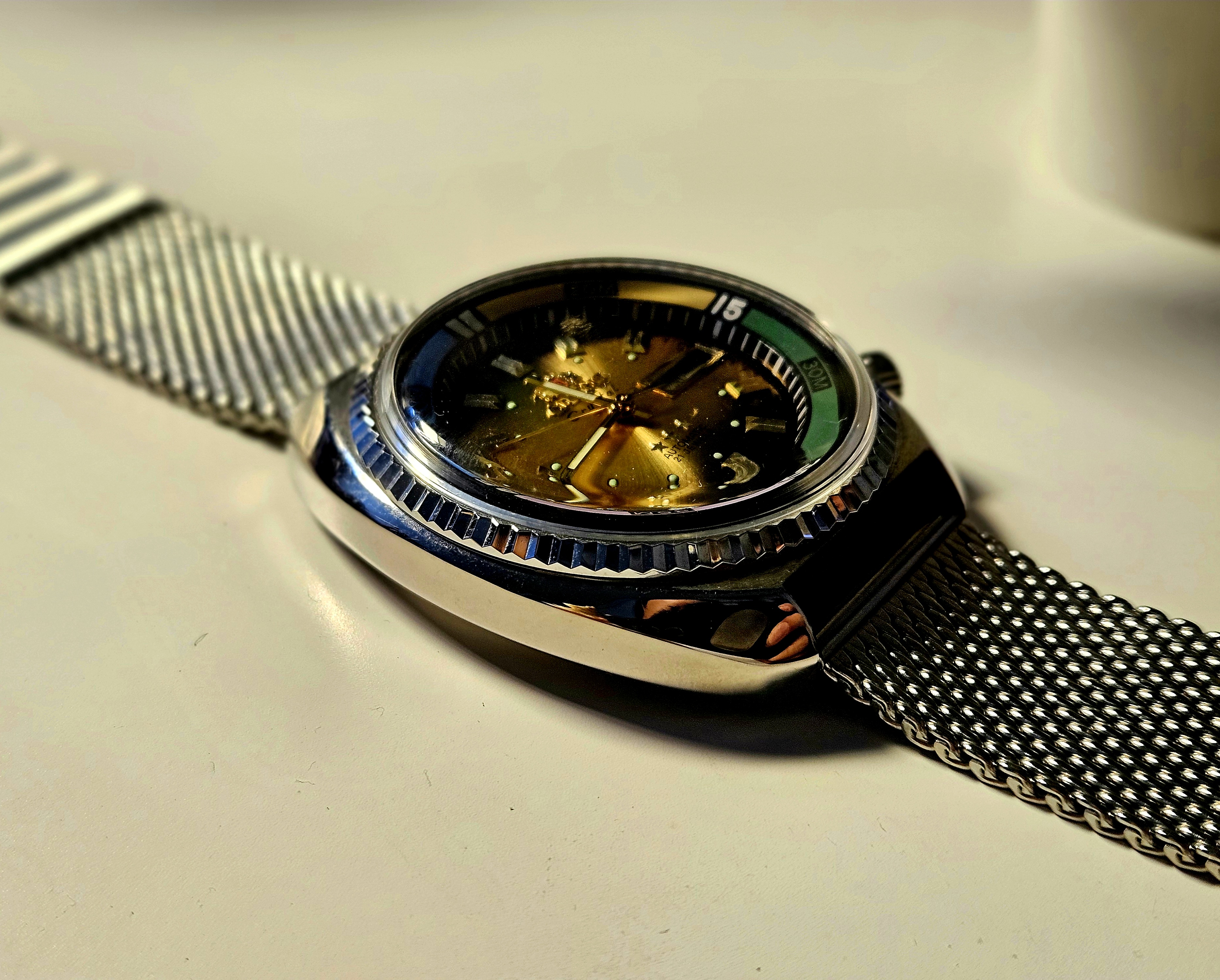 Orient King Diver KD Automatic Yellow Dial