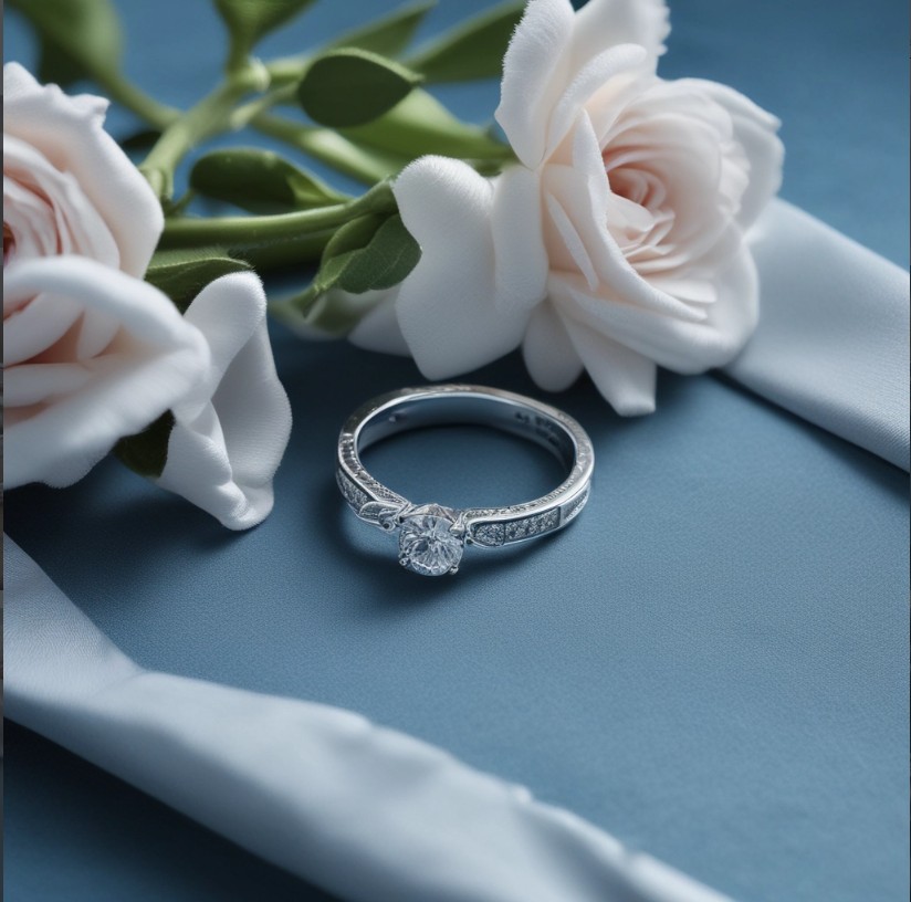 Elegant Silver Designer Diamond Ring