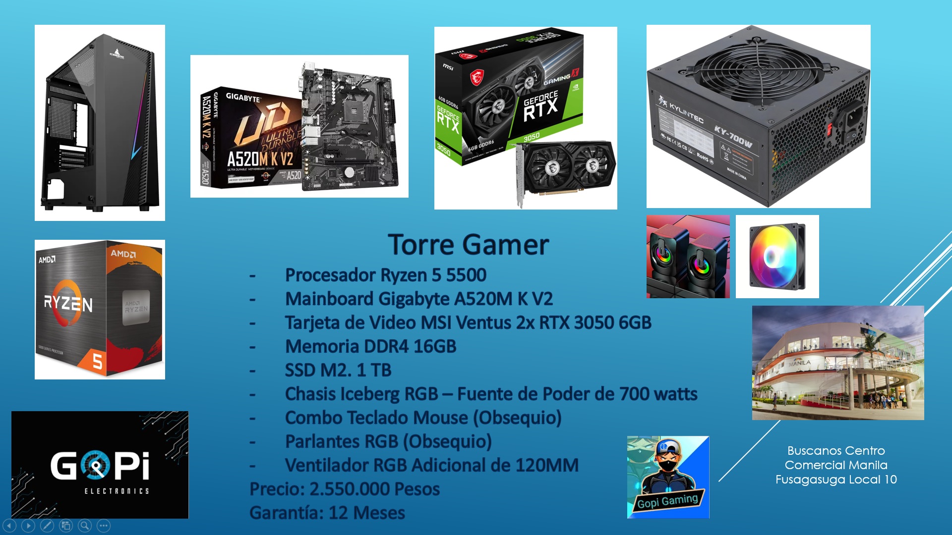 Torre Gamer Ryzen 5500