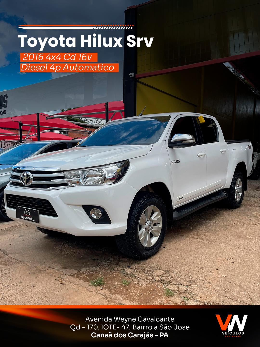 Hilux SRV 2016 4x4 Automática