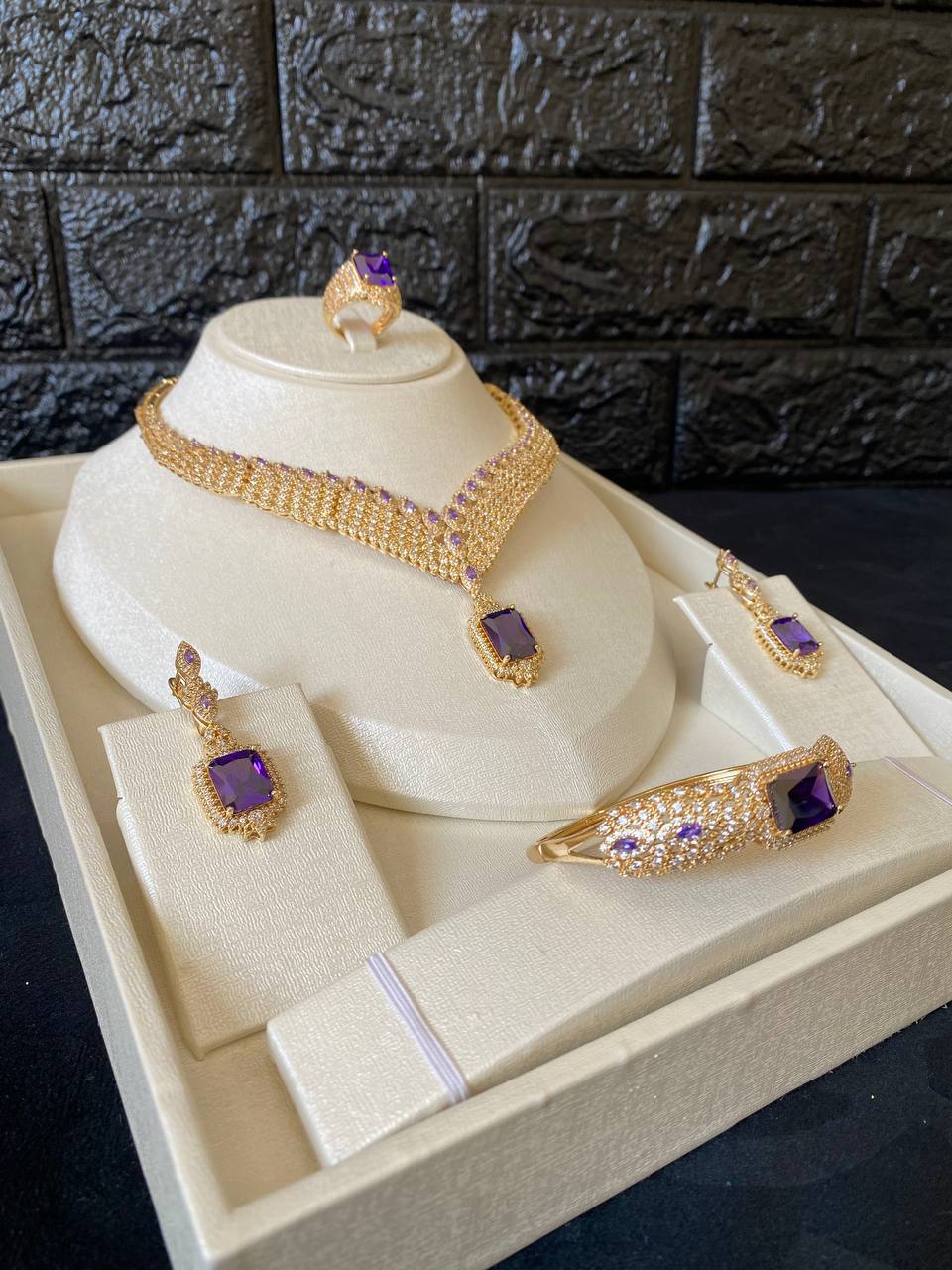 Parures Purple Plaqué Or