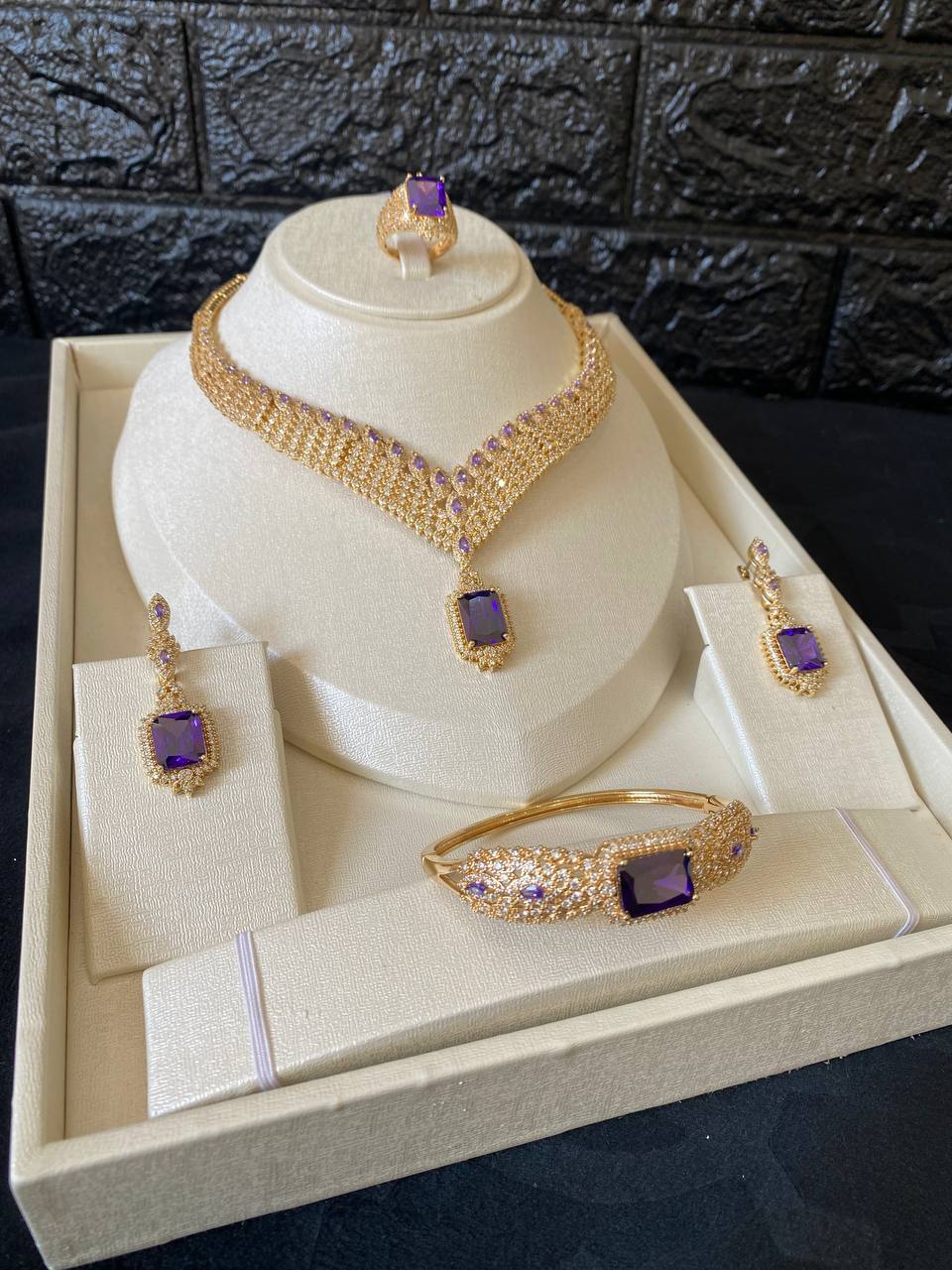 Parures Purple Plaqué Or