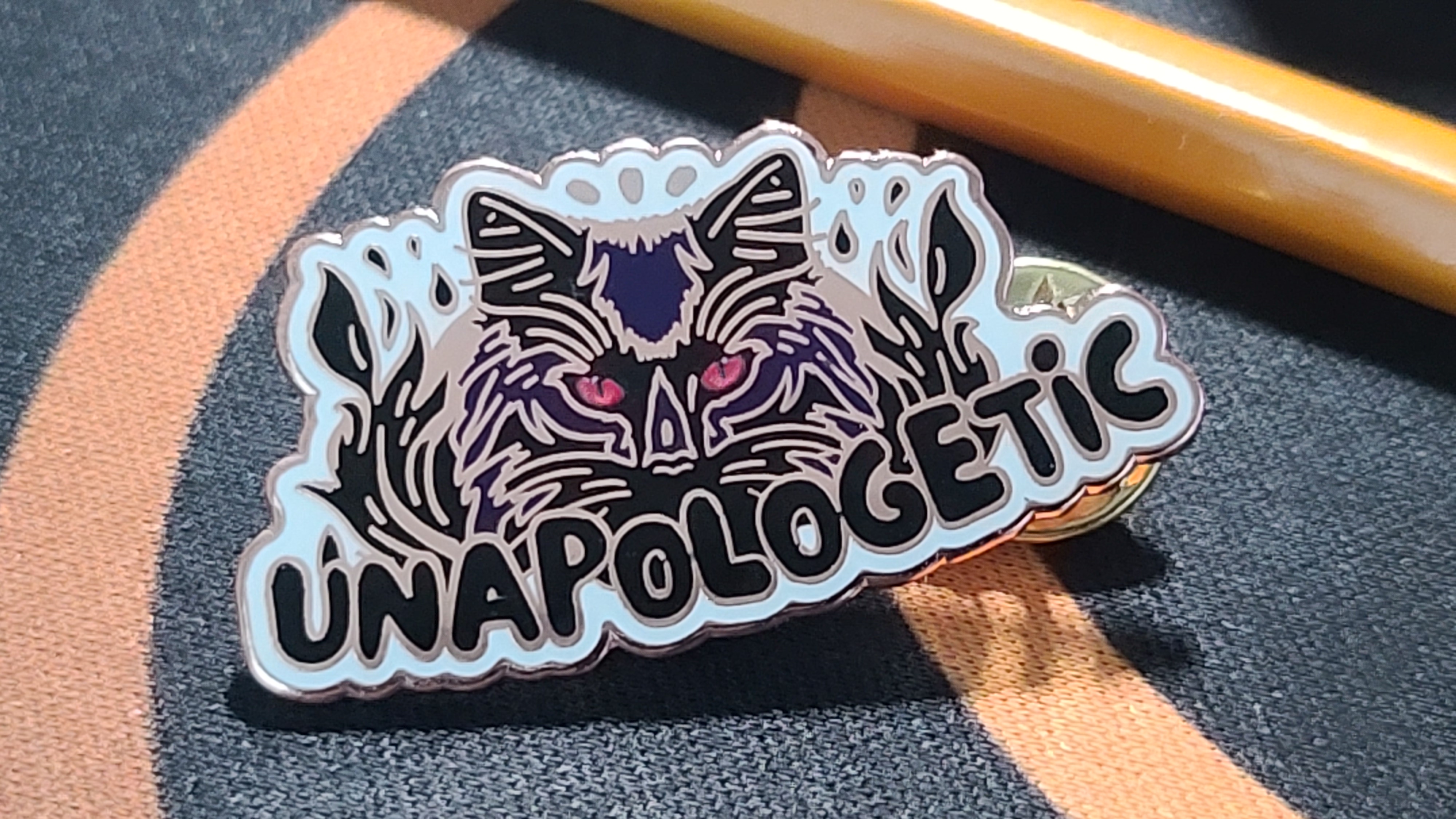 Unapologetic Enamal Black Cat Pin