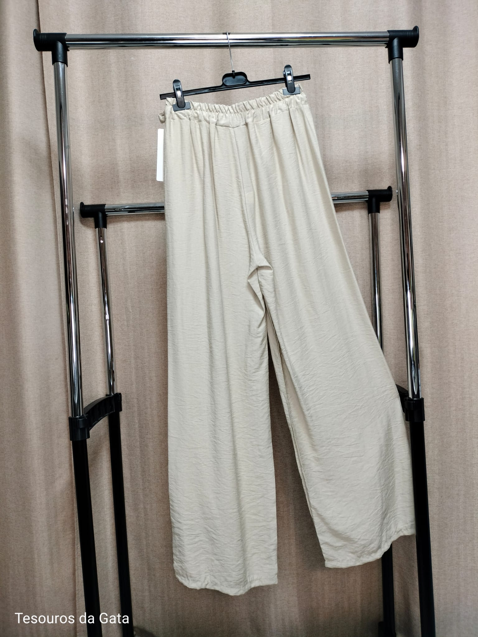 Calça Pantalona Bege