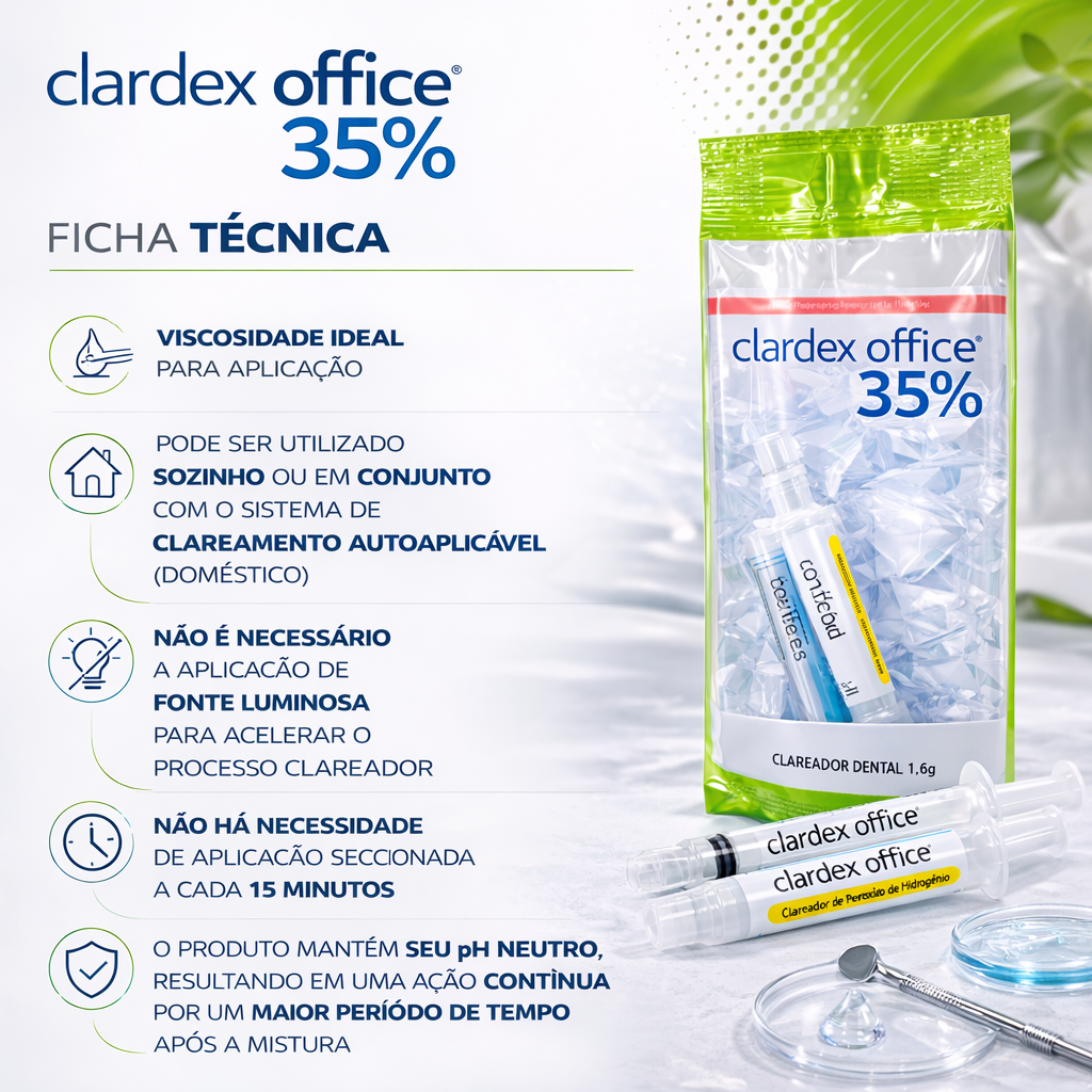 Clareador Claridex 35% Office 3 Aplicações Biodinâmica