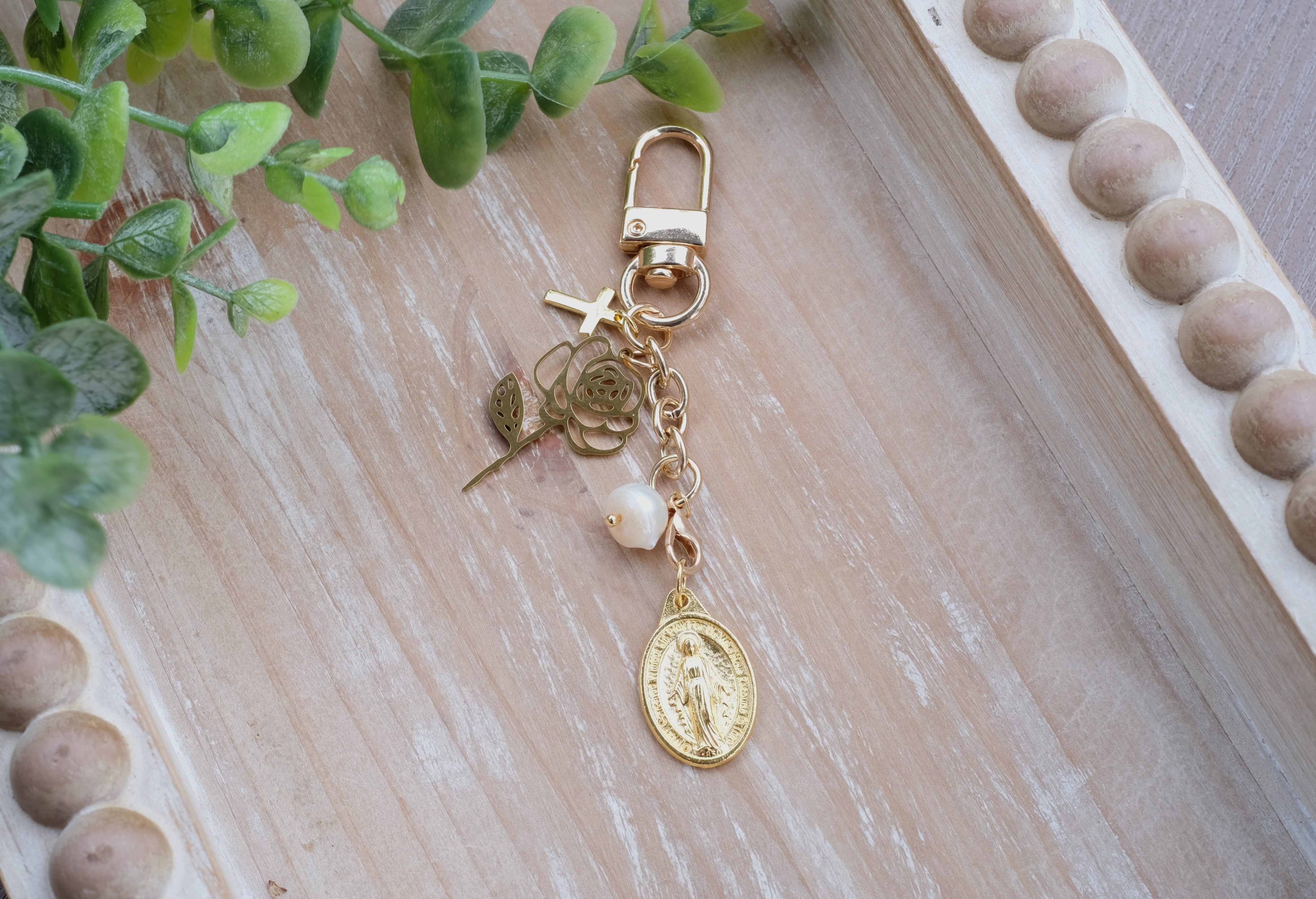 Miraculous Medal Small Charm - Golden