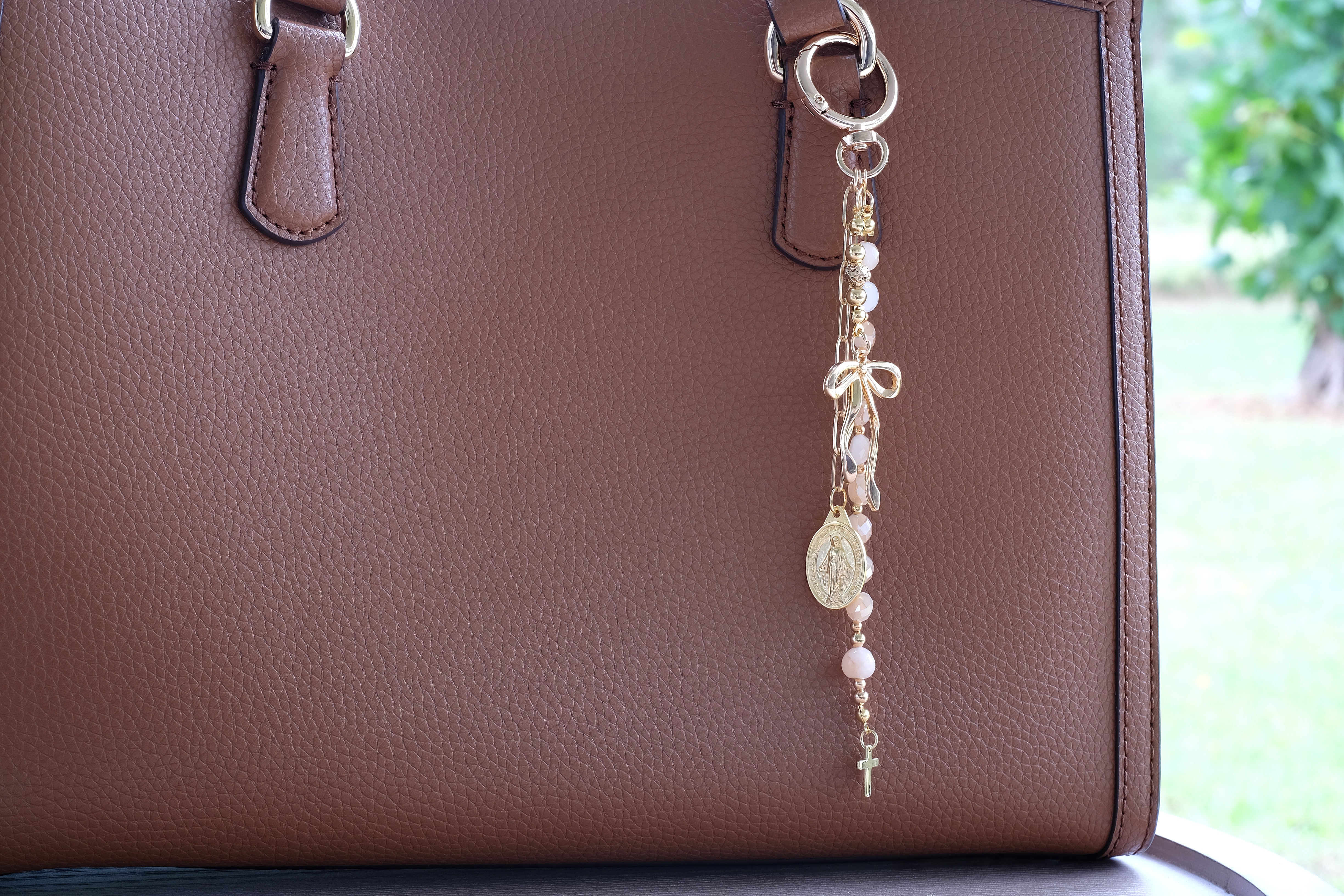 Miraculous Medal Large Charm - Golden