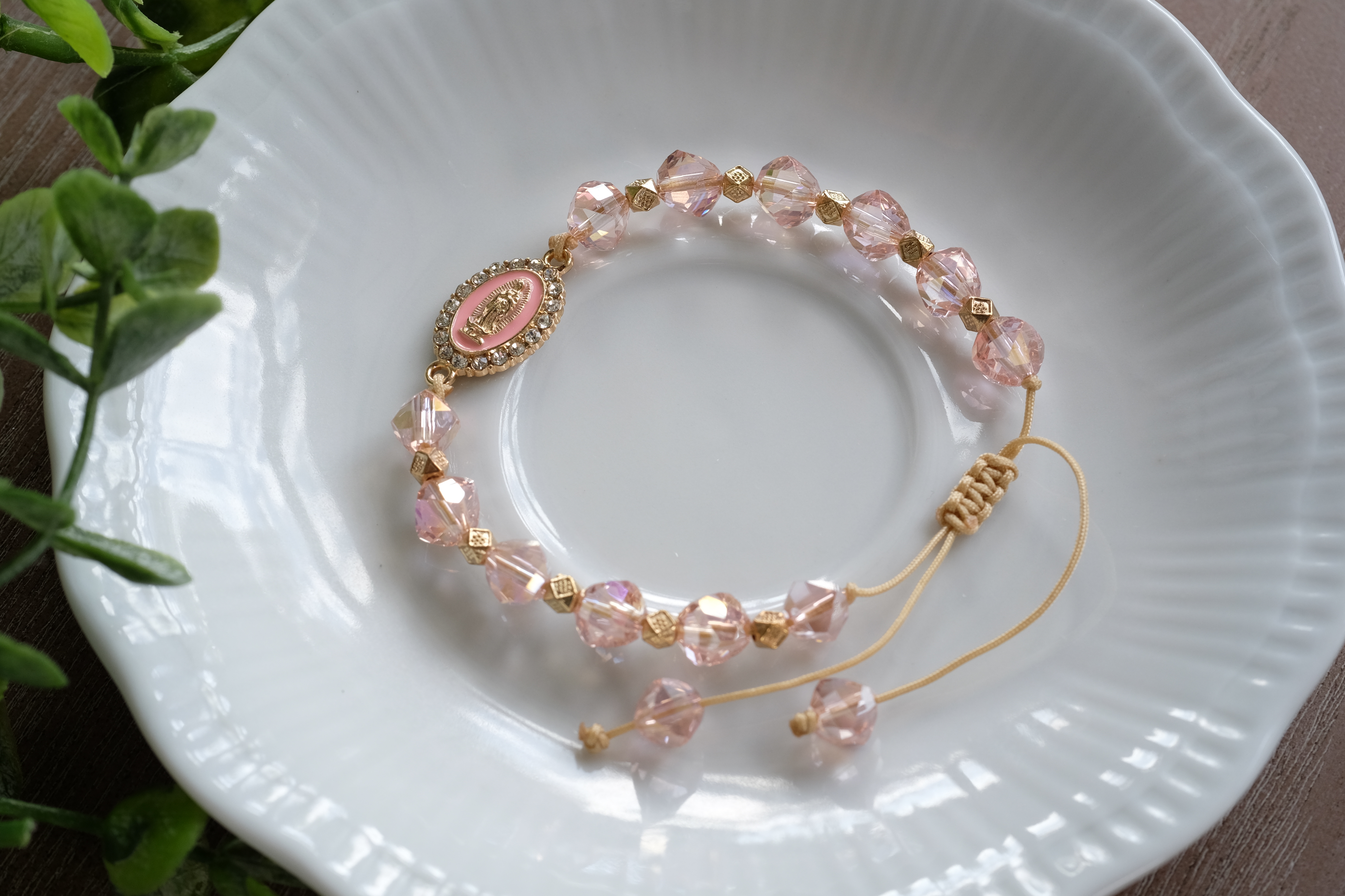 Our Lady of Guadalupe Bracelet - Pink accents