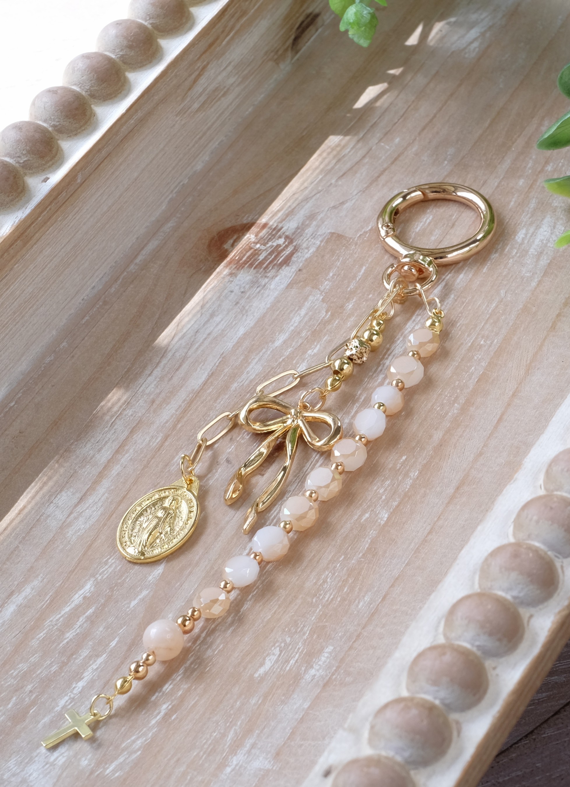 Miraculous Medal Large Charm - Golden