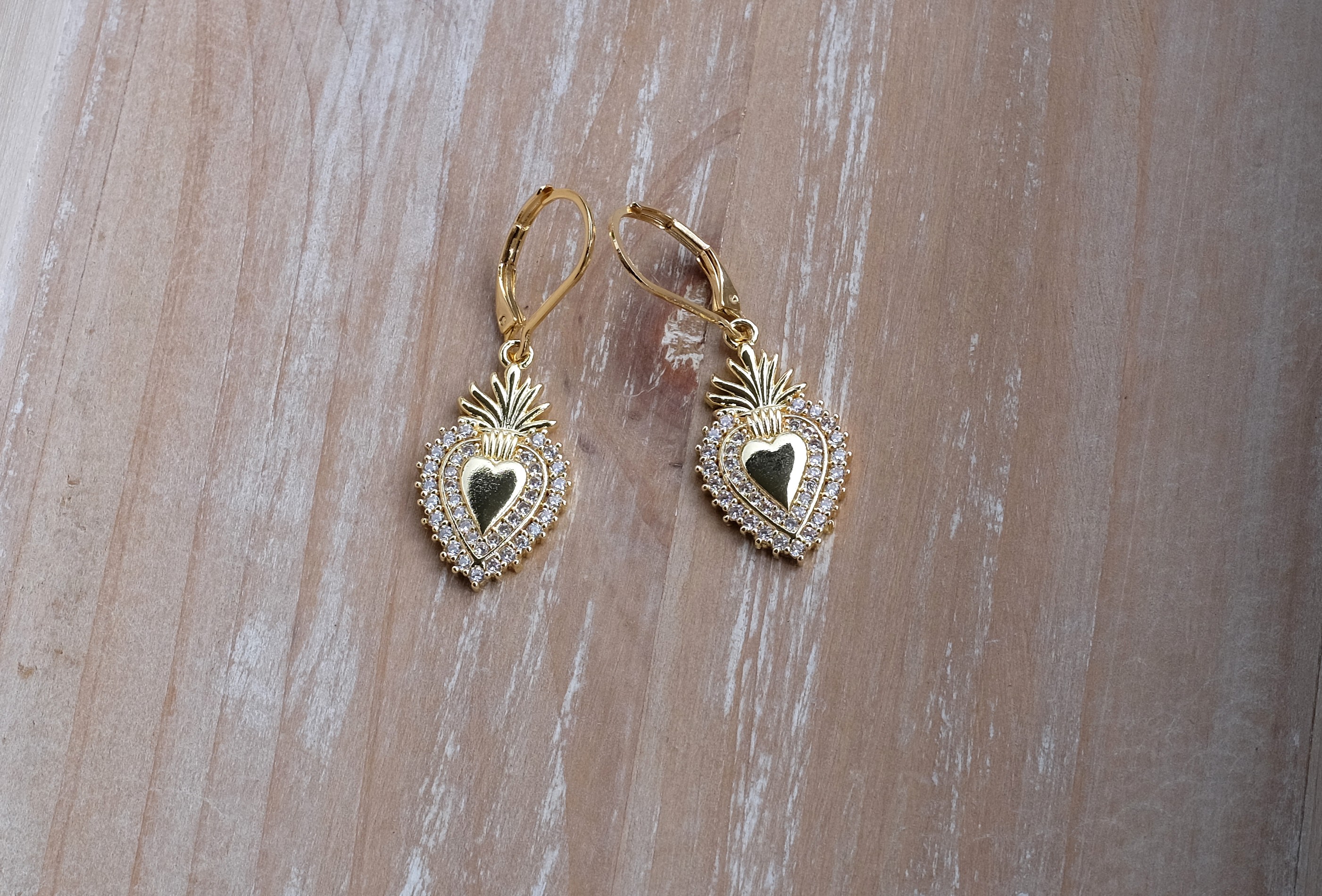 Golden Flaming Sacred Heart