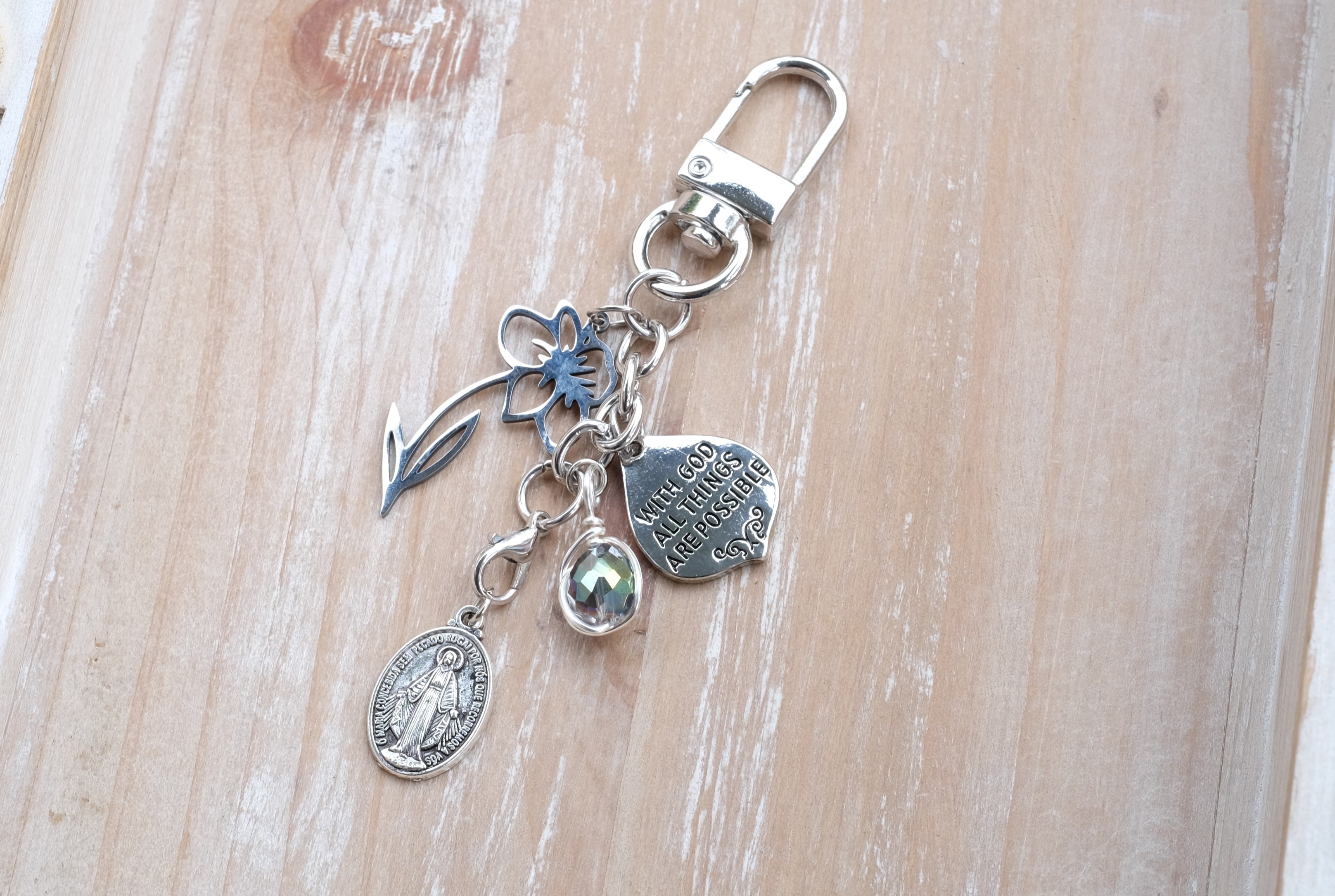 Miraculous Medal Small Charm - Silver