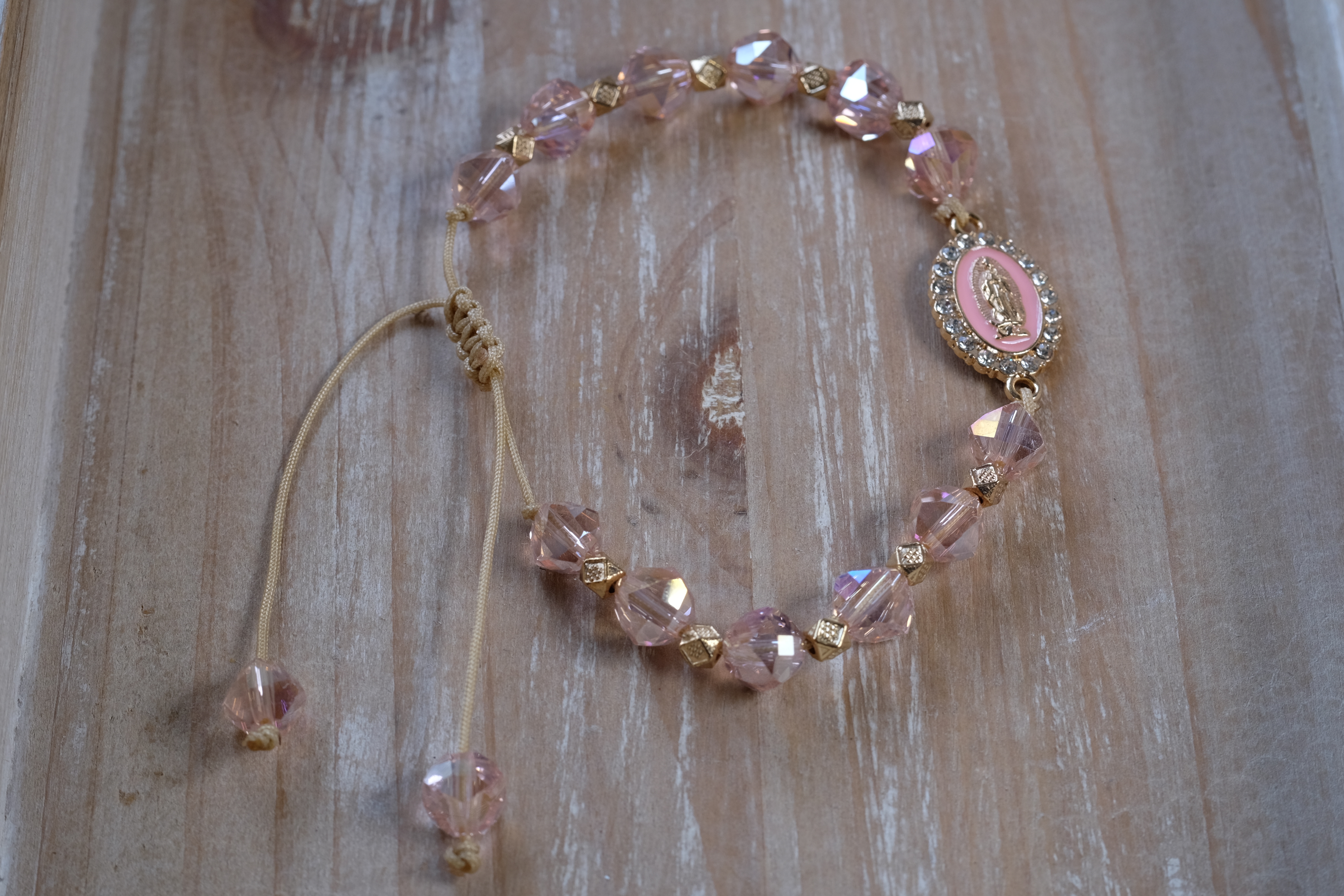 Our Lady of Guadalupe Bracelet - Pink accents