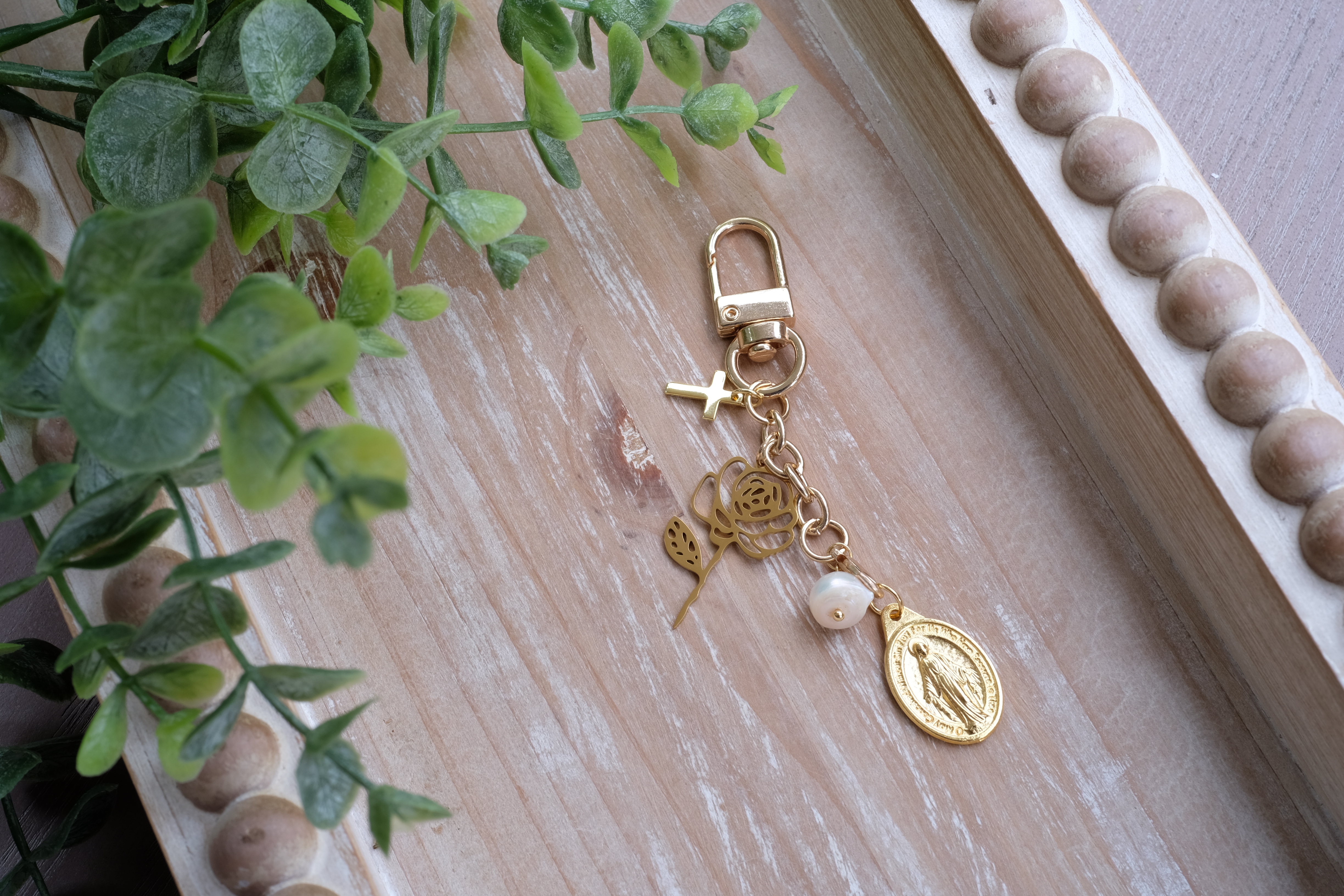 Miraculous Medal Small Charm - Golden