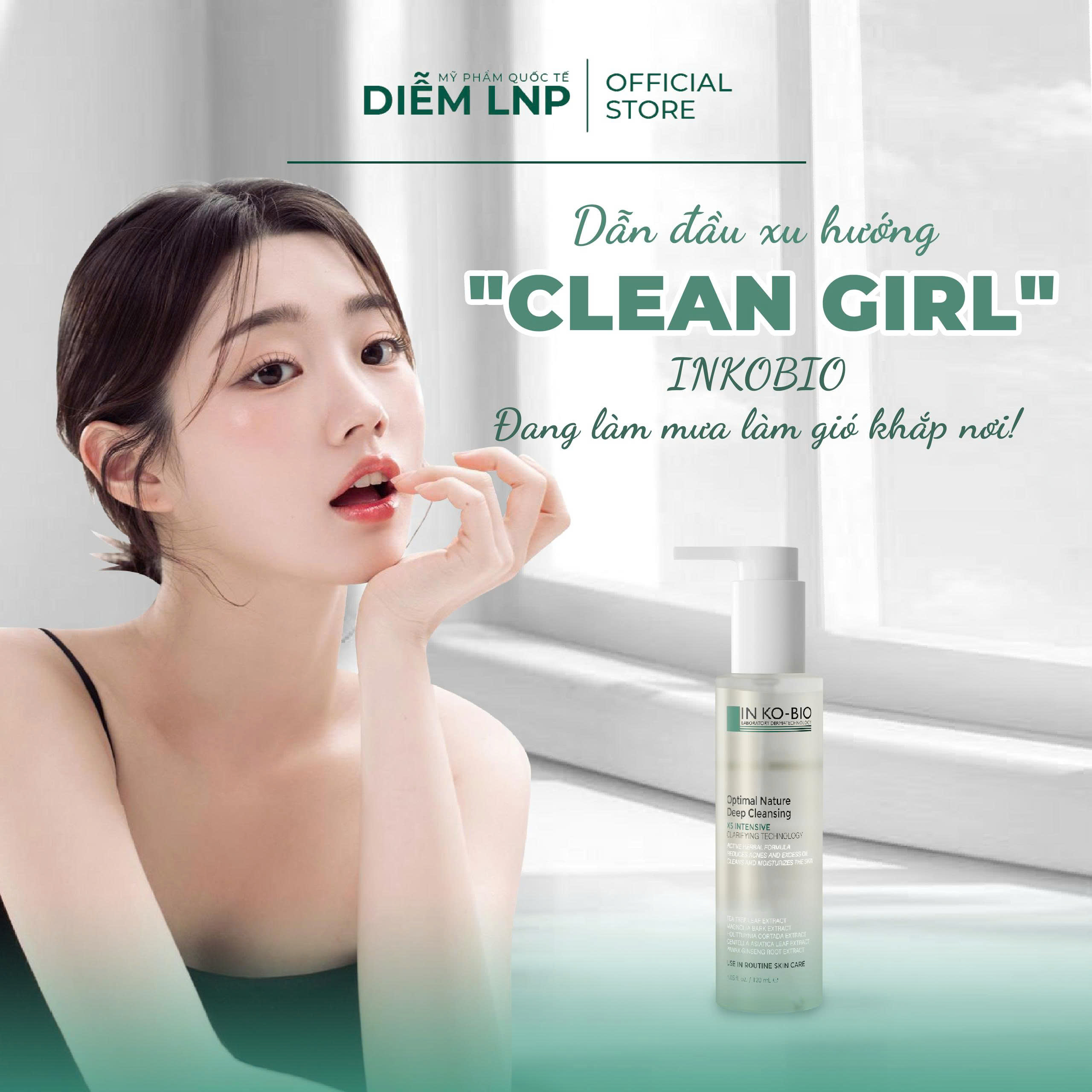 Sửa Rửa Mặt INKOBIO D1 Hàn Quốc 120ml- Làm Sạch Sâu, Dịu Nhẹ, Giảm Nhờn Mụn, Phù Hợp Da Nhạy Cảm