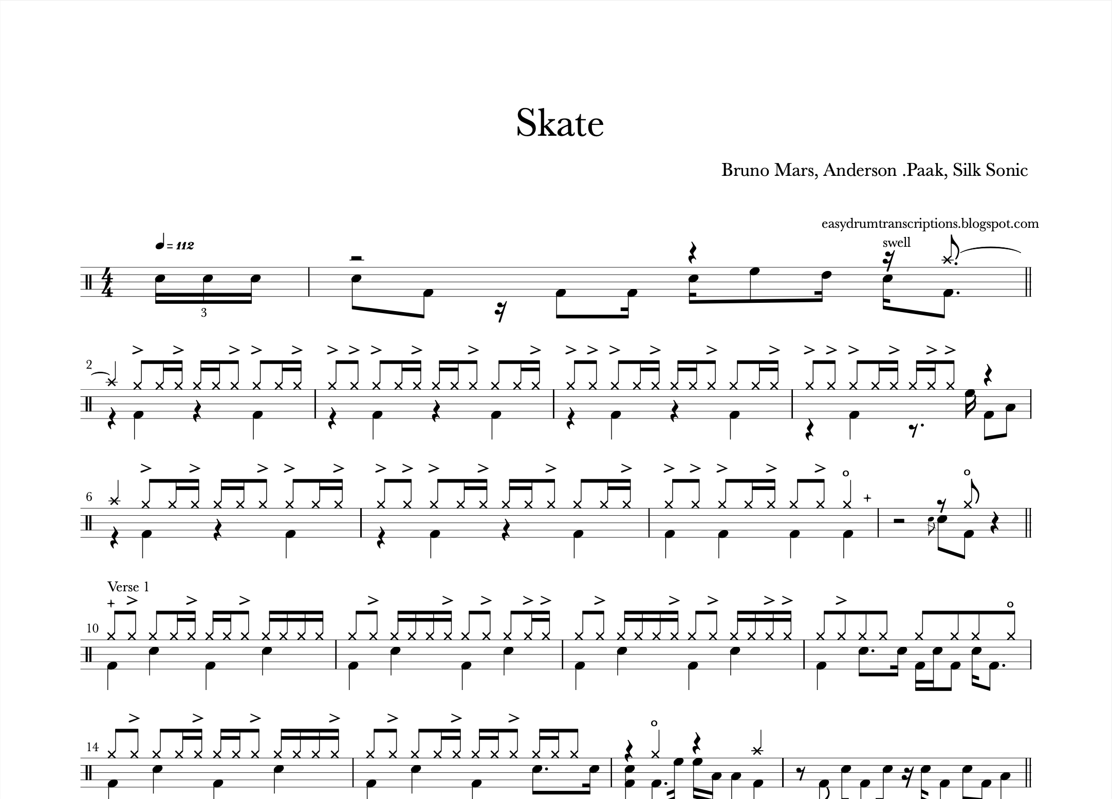 Bruno Mars, Anderson .Paak, Silk Sonic - Skate