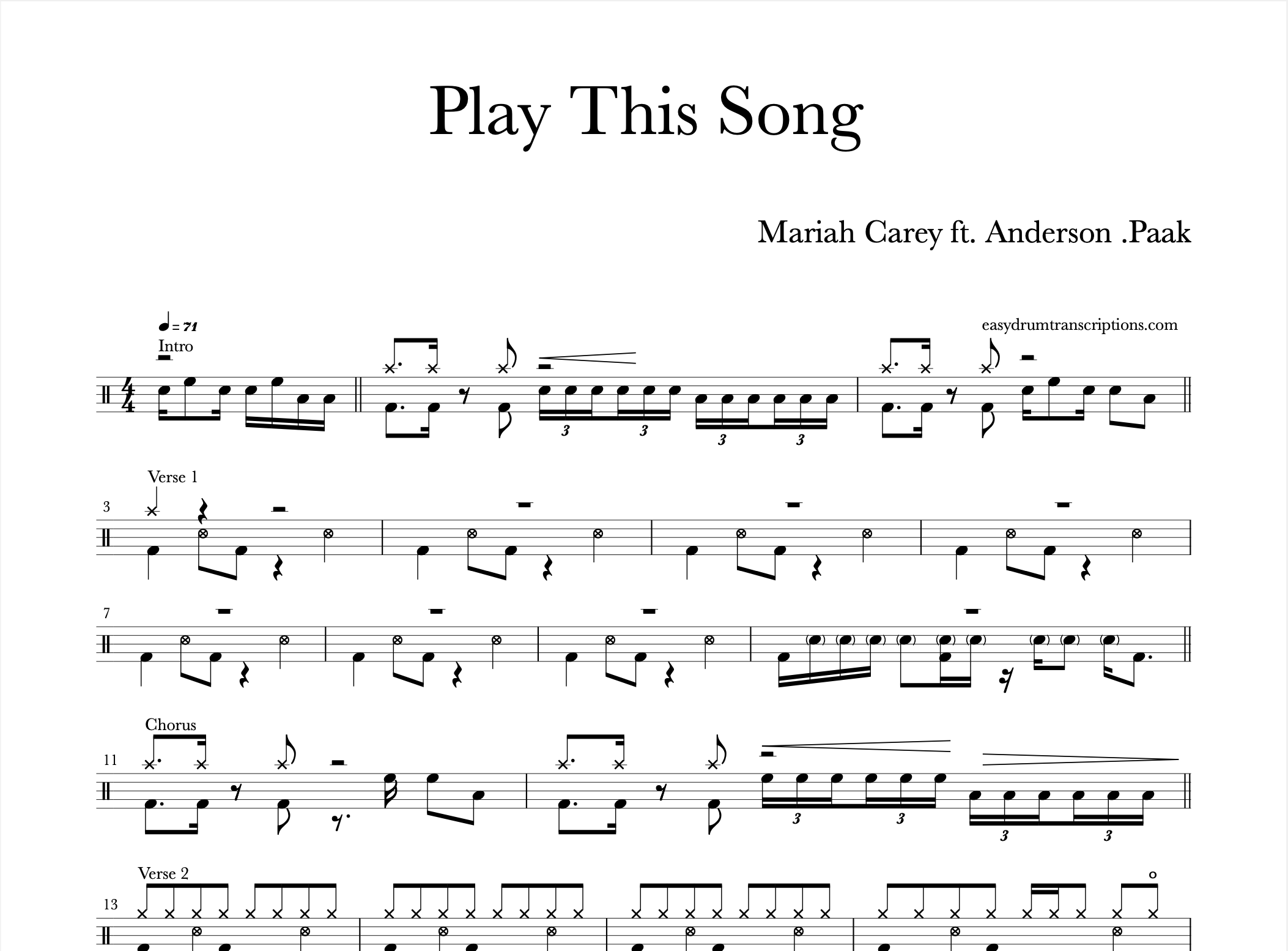 Mariah Carey ft. Anderson .Paak - Play This Song
