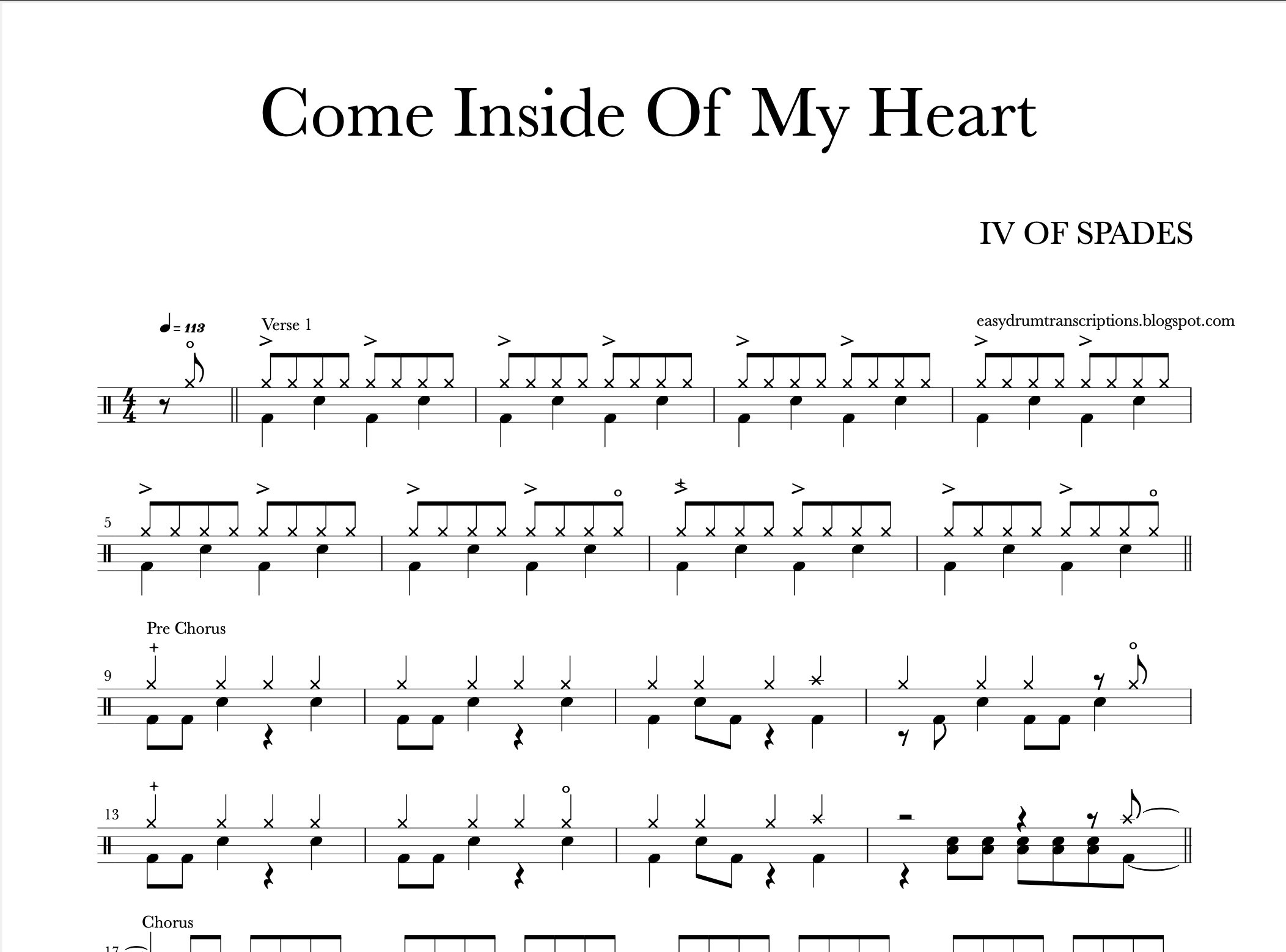 IV OF SPADES - Come Inside Of My Heart
