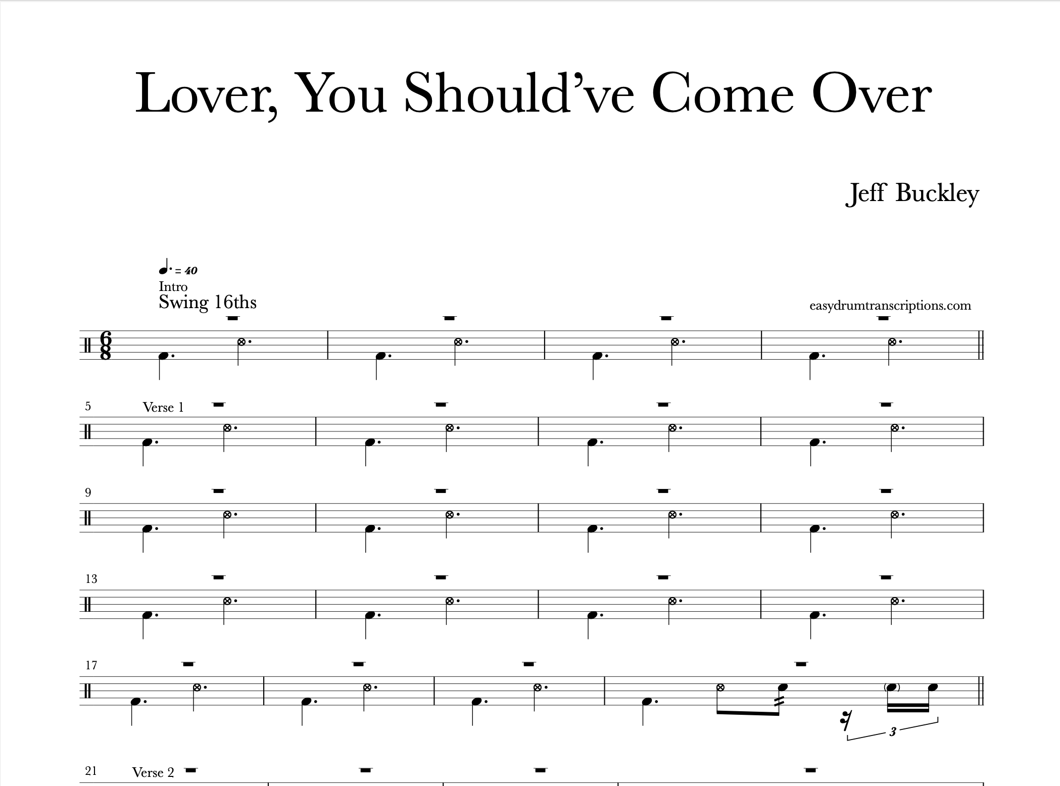 Jeff Buckley - Lover, You Should’ve Come Over