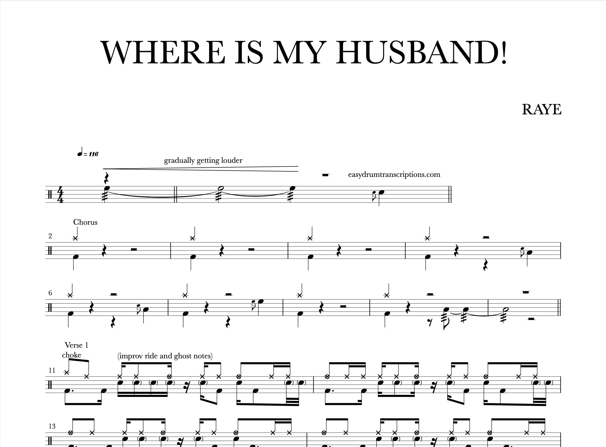 RAYE - WHERE IS MY HUSBAND!