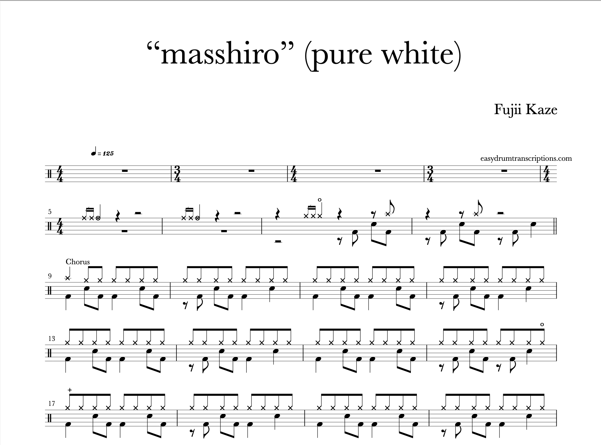 Fujii Kaze - “masshiro” (pure white)