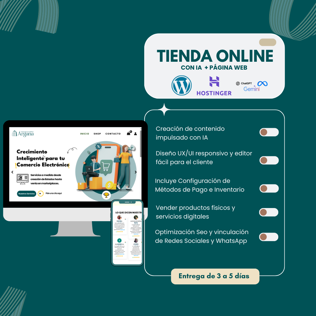 Tienda Online desarollada con IA + Automatización de Ventas con ManyChat