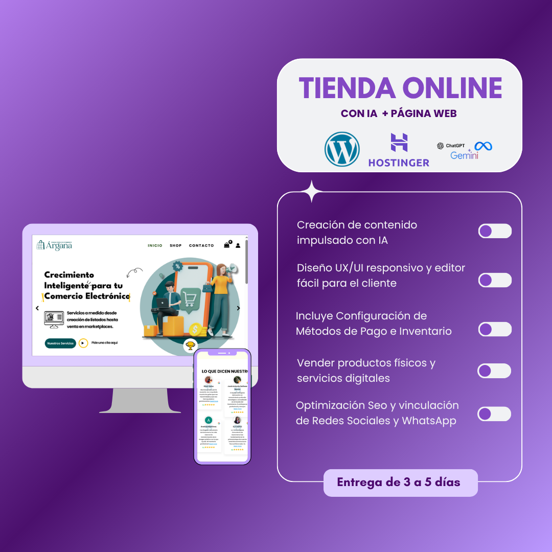 Tienda Online con IA + Sitio Web