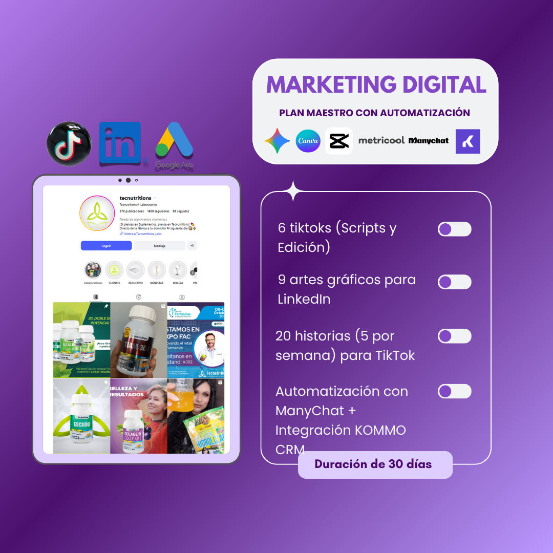 Plan Maestro de Marketing Digital con Automatización