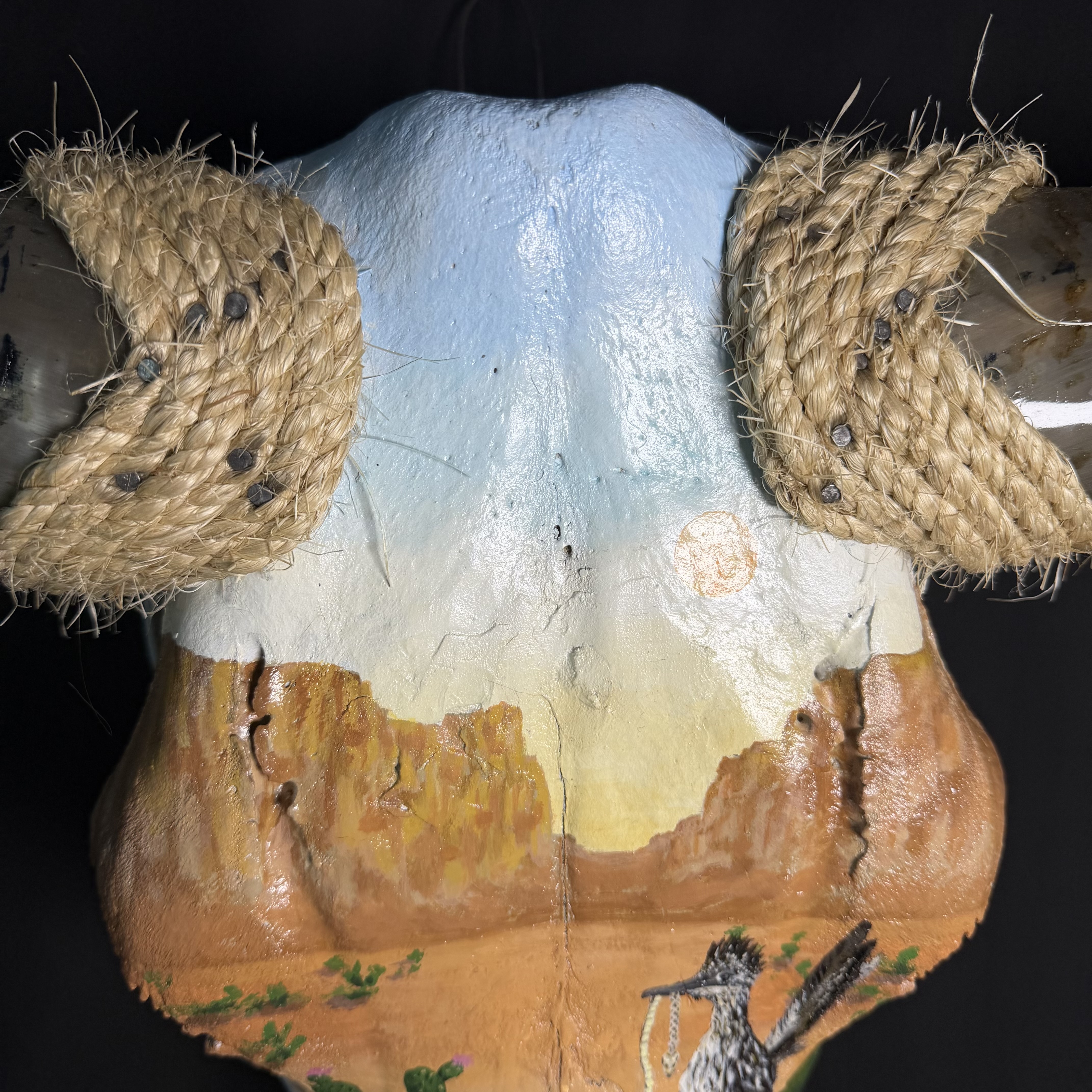 PICK UP ONLY (Sonoran) Hand-Painted Longhorn Skull Wall Art
