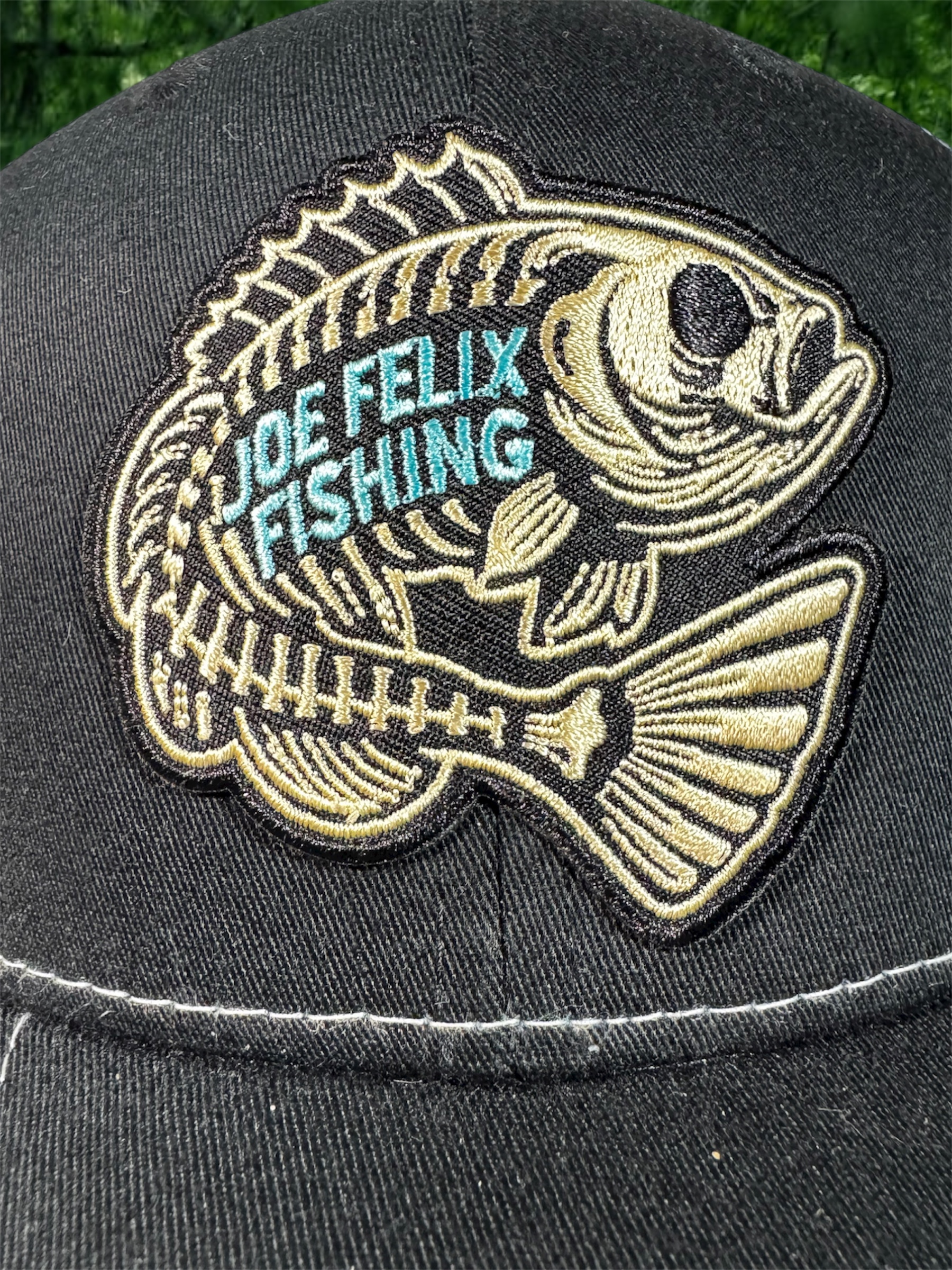 Joe Felix Fishing Black Trucker Hat with JFF Logo