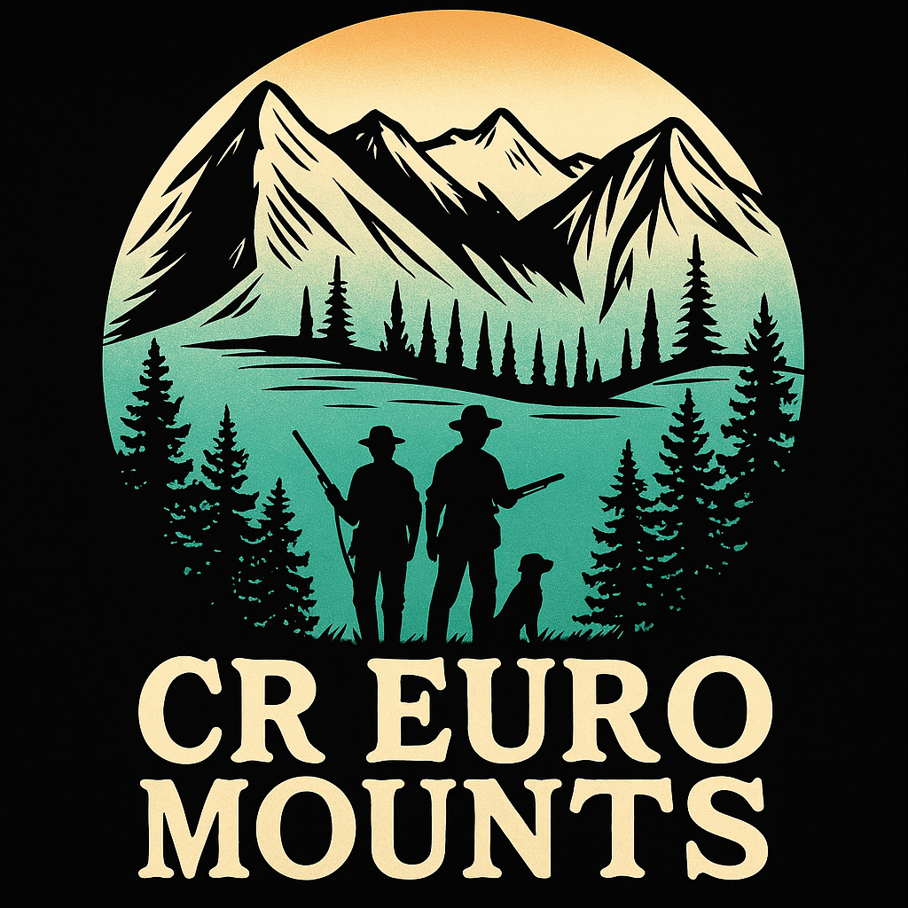 CR Euro Mounts Mountain Hunters Grey Unisex T-Shirt 100% Cotton