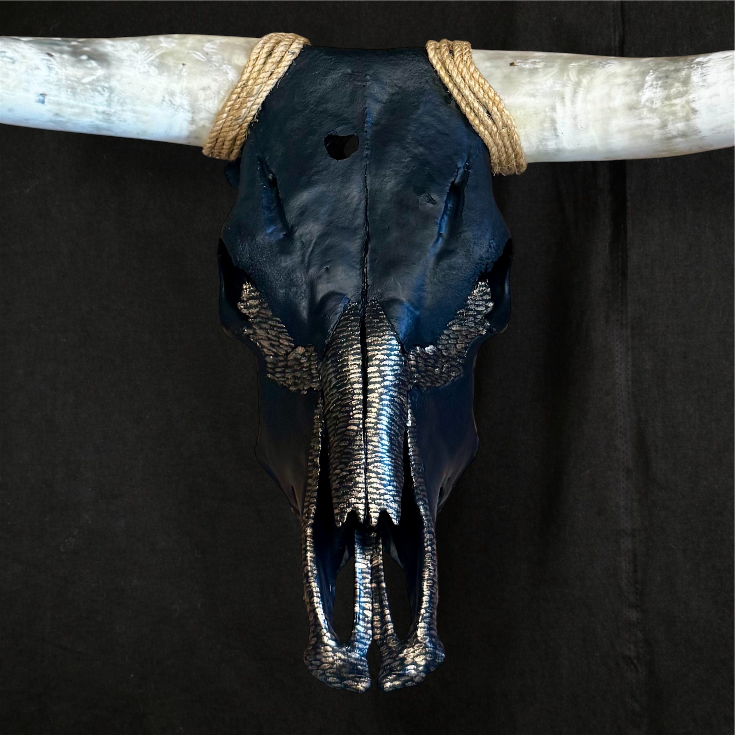 PICK UP ONLY (Token) Hand-Painted Longhorn Skull Wall Art