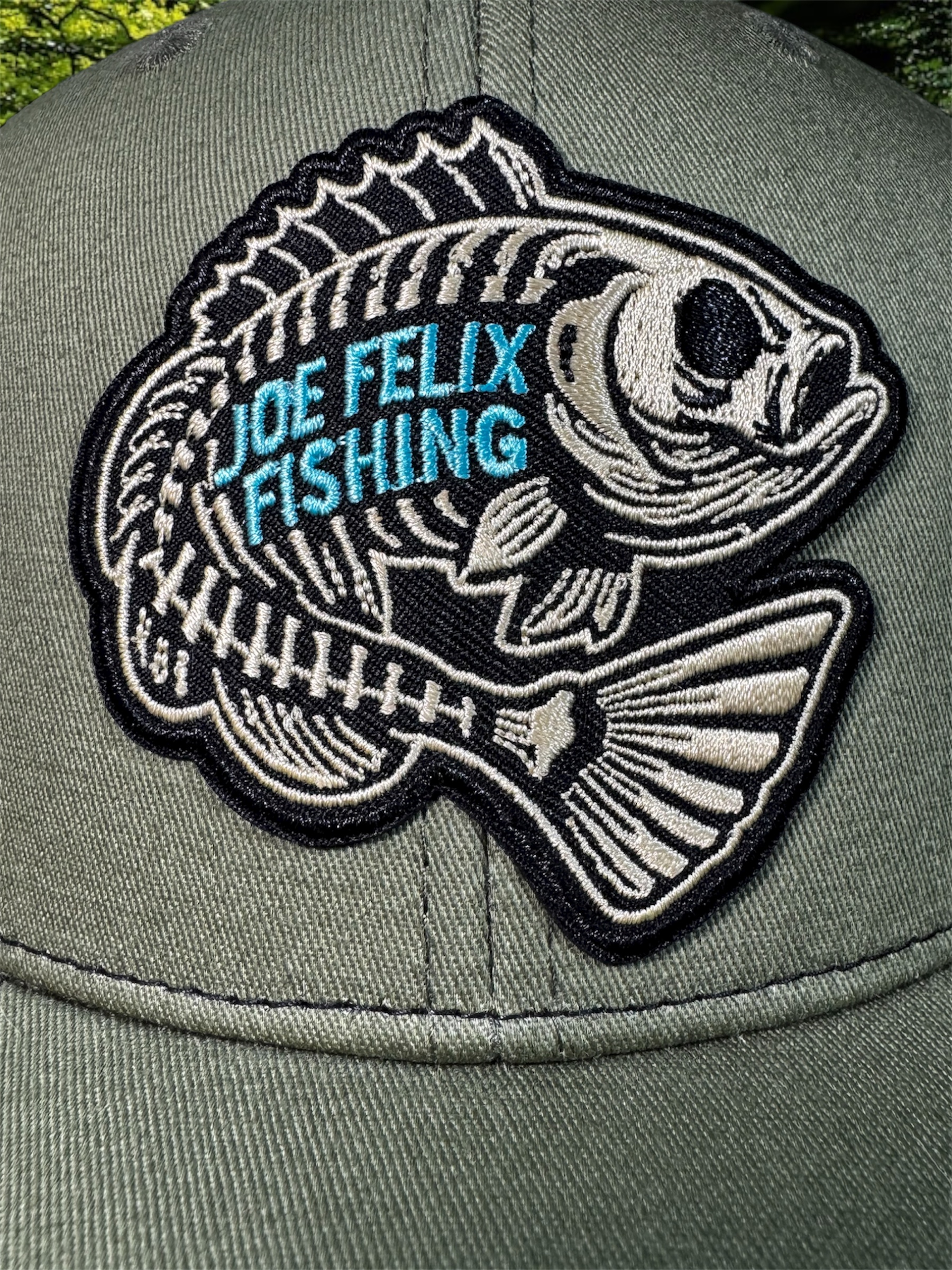 Joe Felix Fishing Green Trucker Hat with JFF Logo