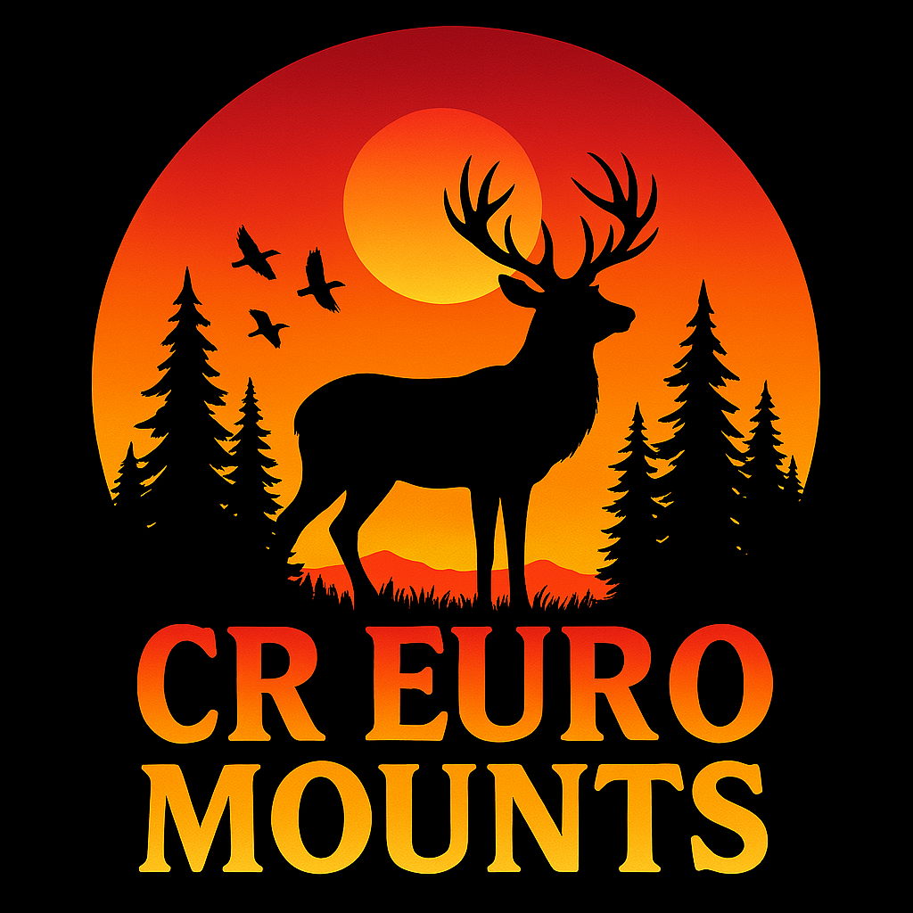 CR Euro Mounts Buck Sunset Black Unisex T-Shirt 100% Cotton