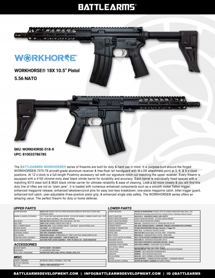 WORKHORSE® 18X 10.5" Pistol PARTY PACK