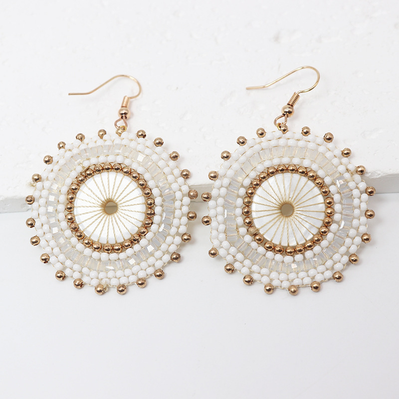 Handcrafted Beaded Hoop Earrings
