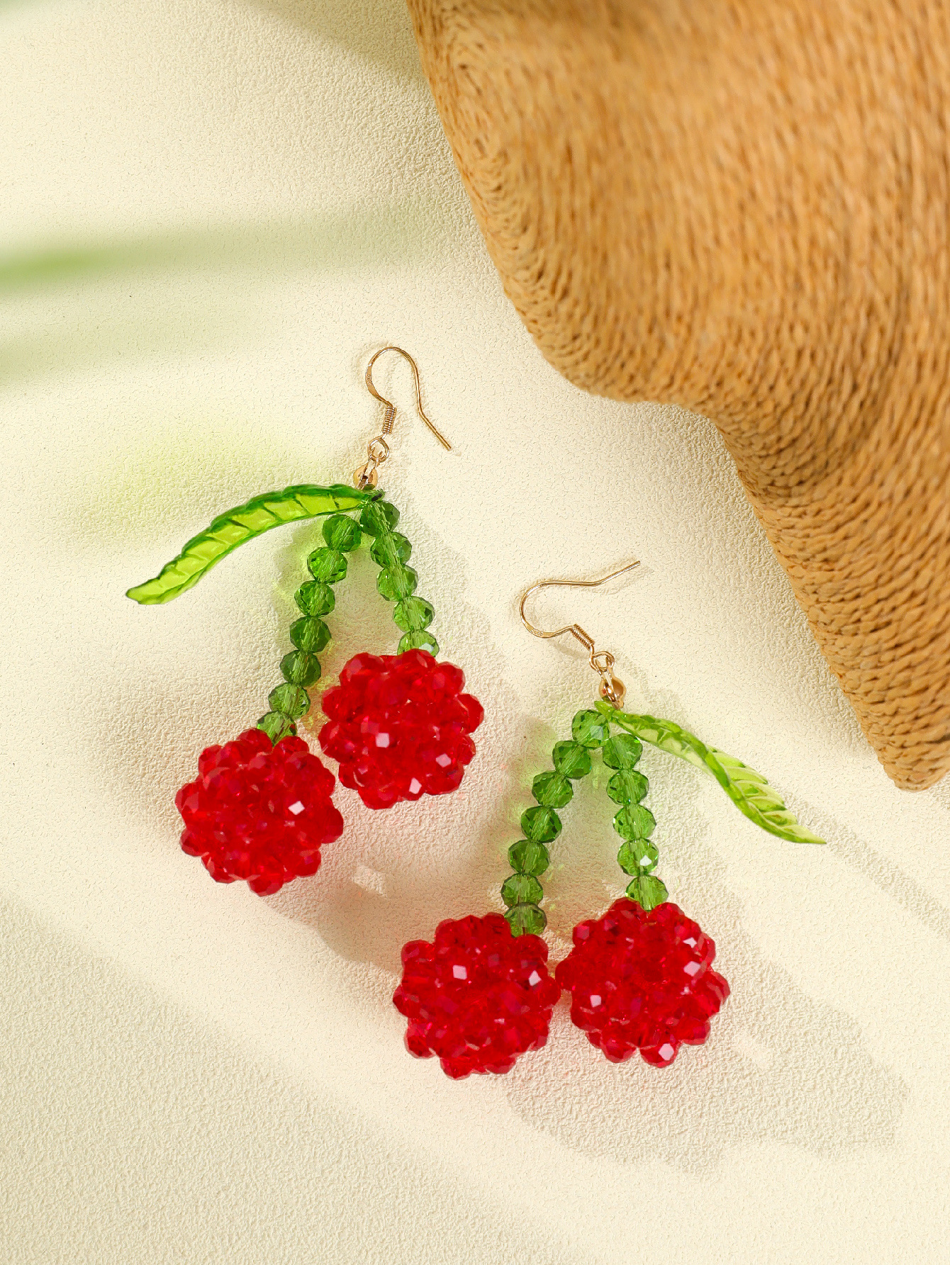 Cherry Beaded Earrings