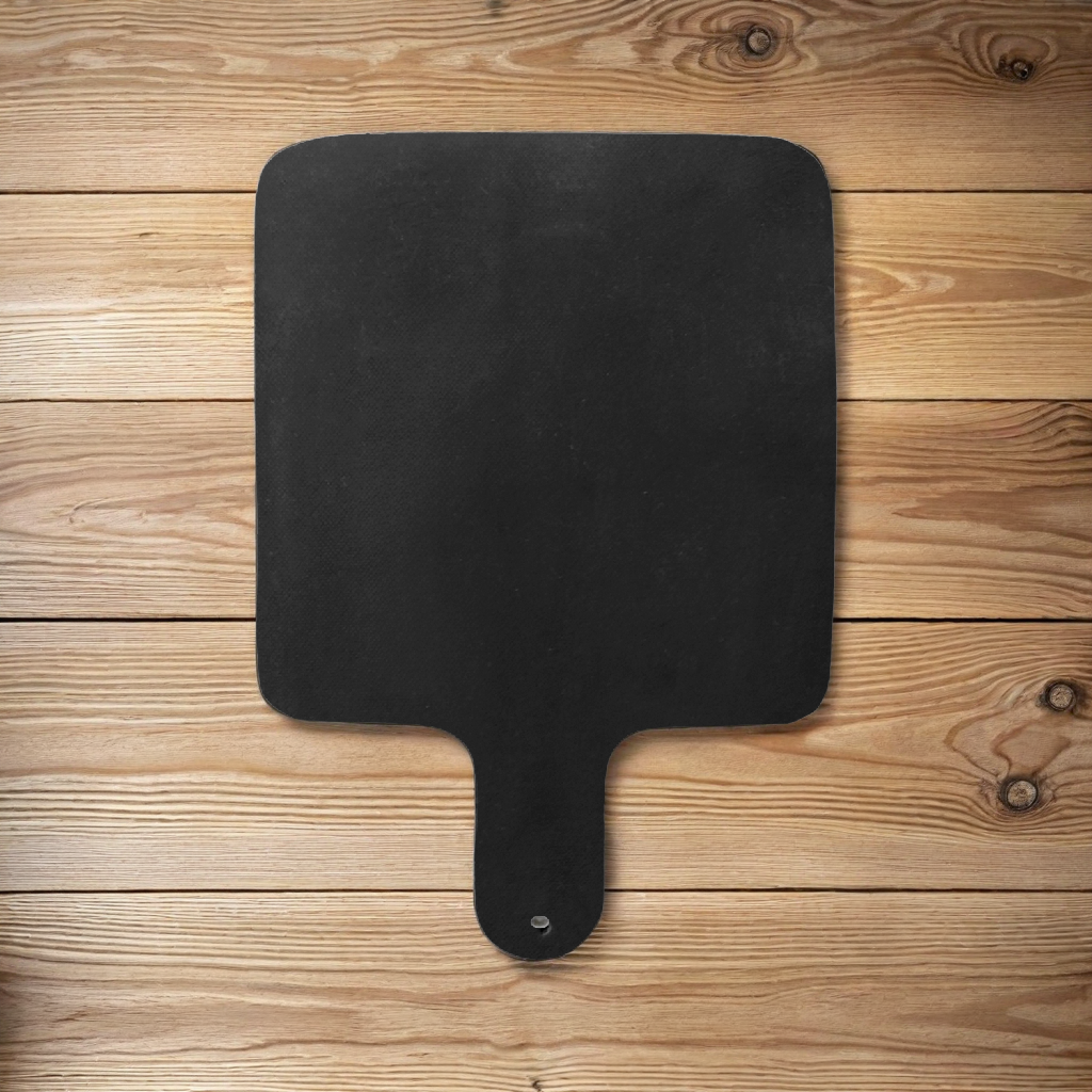 Tábua de corte preta com cabo - 40cm x 28cm