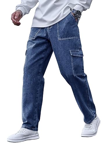 Men's Casual Denim Cargo Jeans