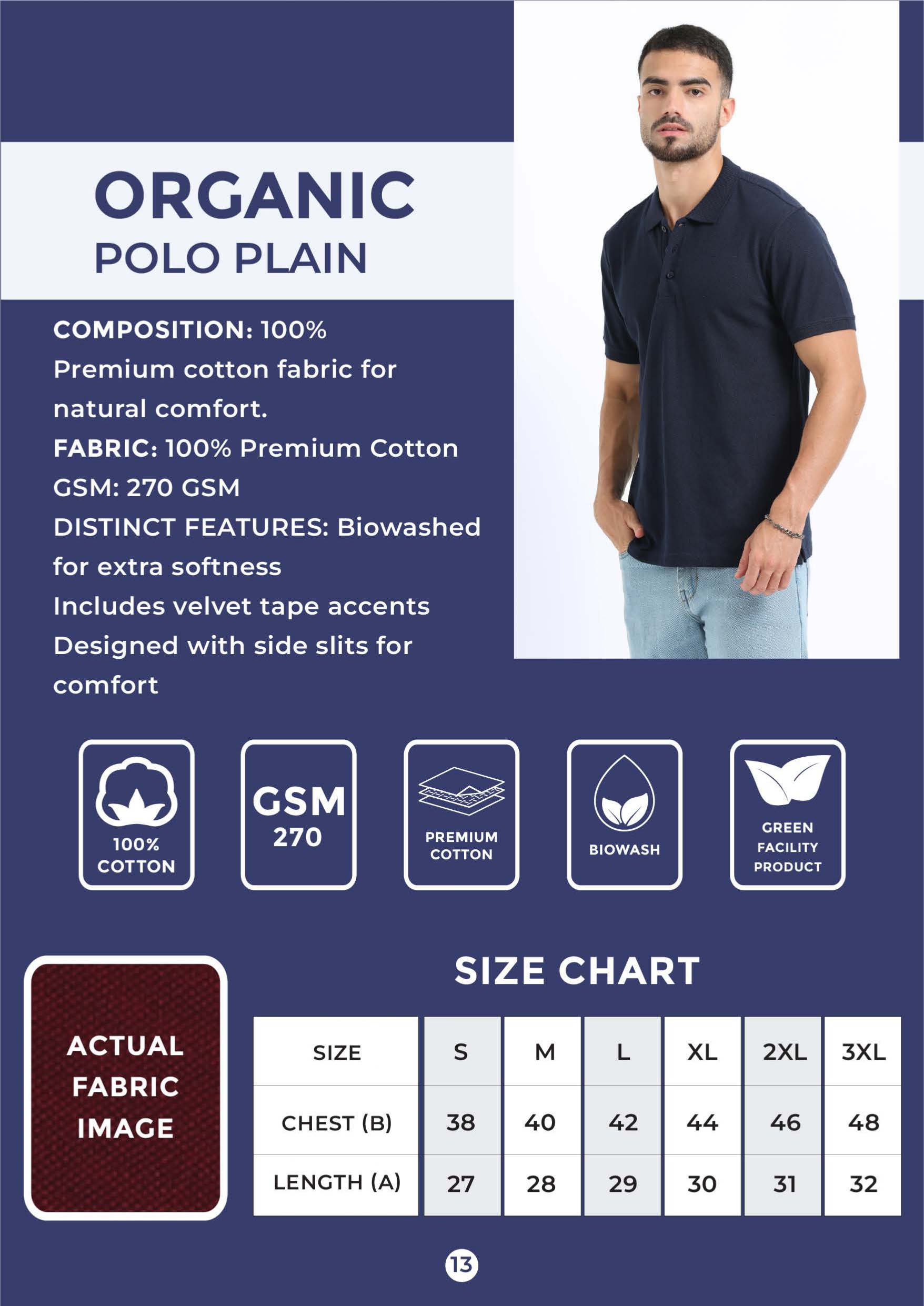 Organic Polo Plain