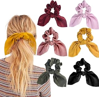 Velvet Bow Scrunchie Set