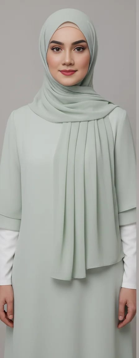 Mint Green Chiffon Hijab – Fresh & Soft Everyday Hijab