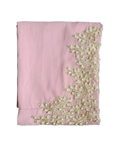 Pink Embroidered Closed Abaya 