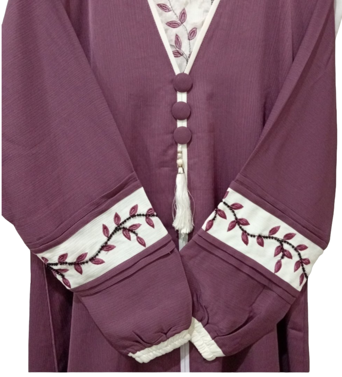 Embroidered Casual Abaya with hijab 