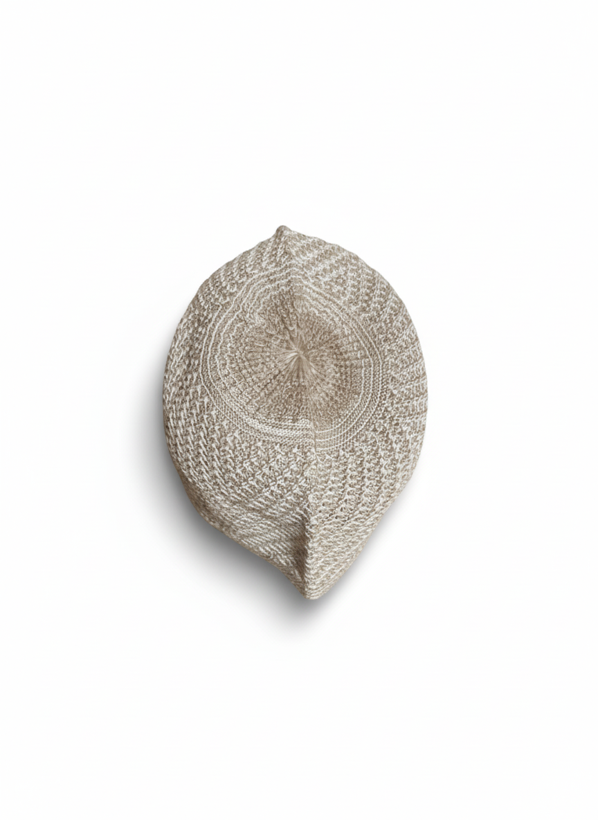White & Brown Everyday Prayer Cap