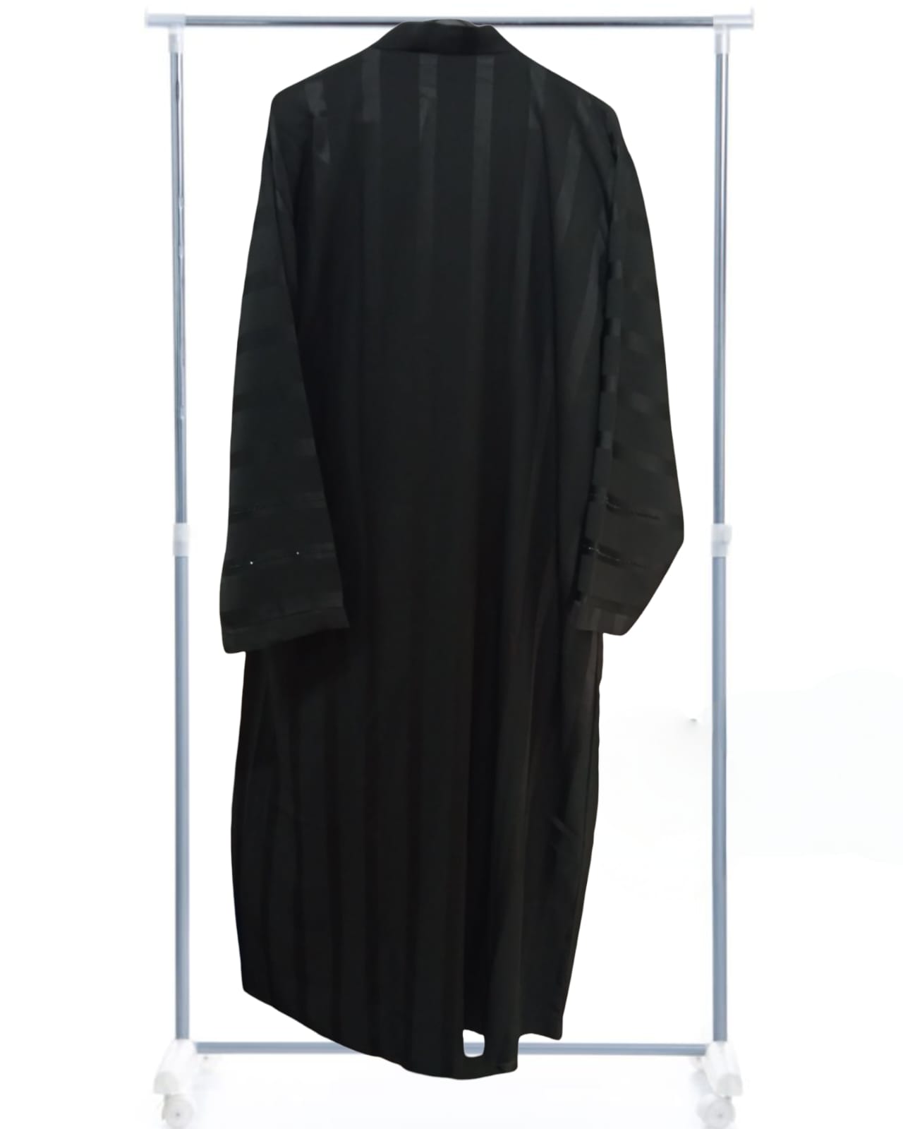 Black Striped Luxury Abaya | Elegant Modern Black Abaya 