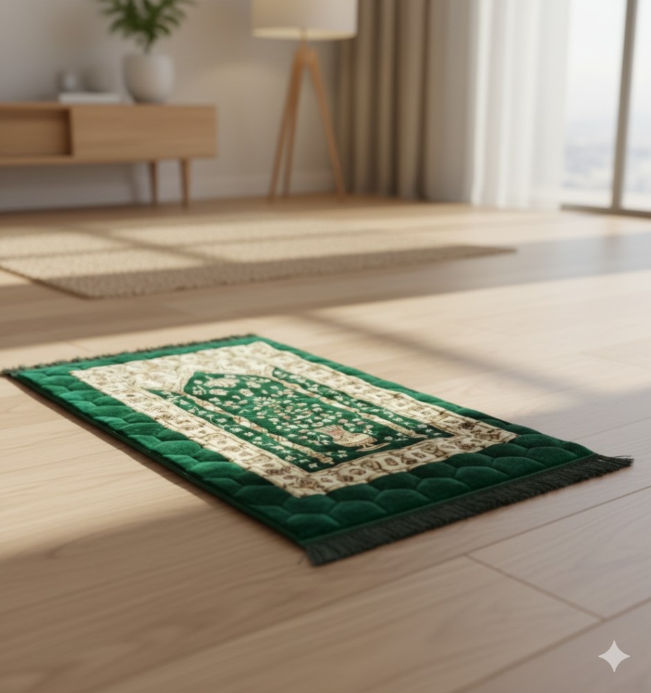 Authentic Floral Mihrab Design Prayer Rug